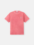 Stone Island 'Fissato' Effect Compass Patch T-Shirt in Geranium