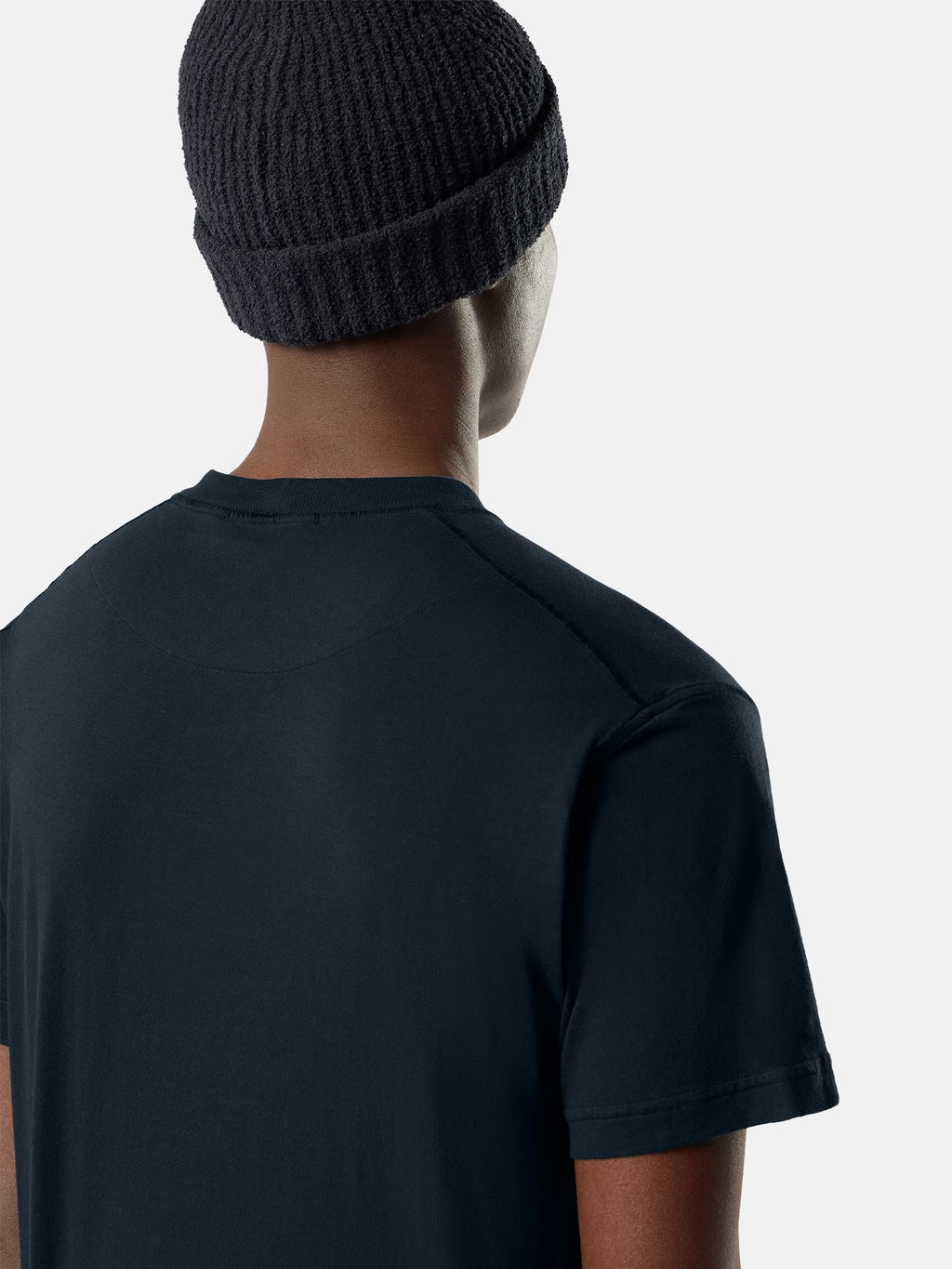 Stone Island 'Fissato' Effect Compass Patch T-Shirt in Navy