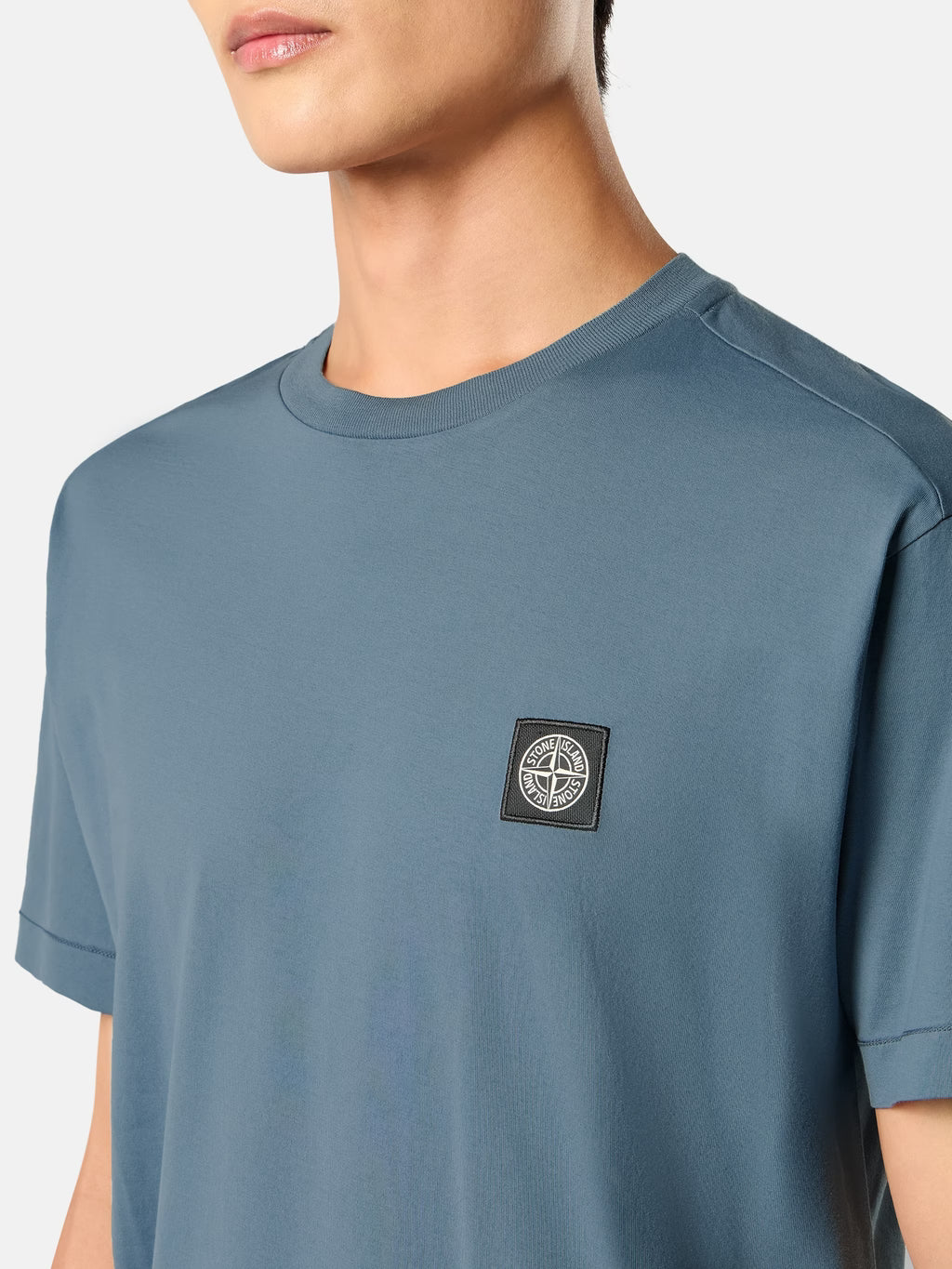 Stone Island Compass Patch T-Shirt in Steel Blue