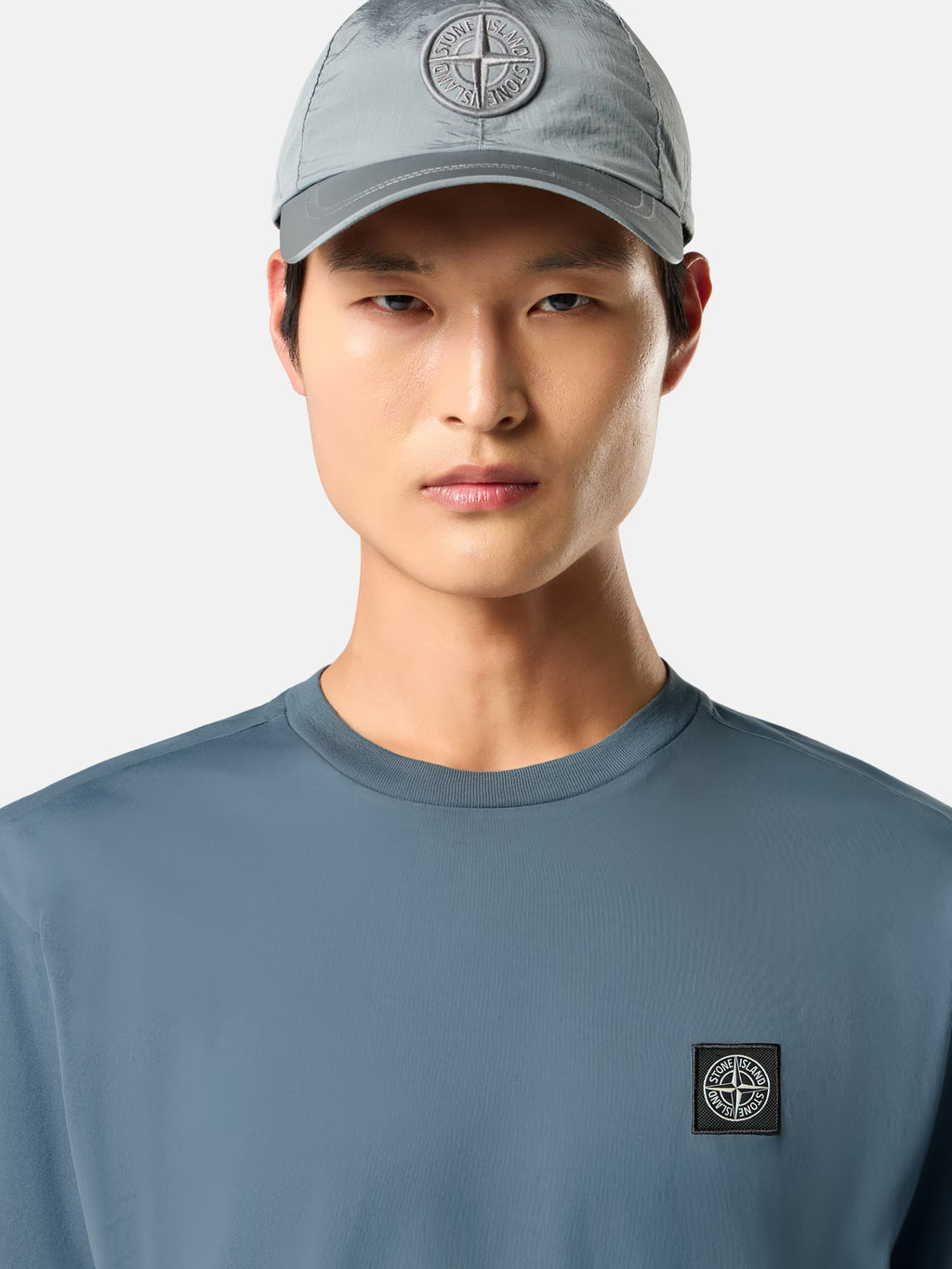 Stone Island Compass Patch T-Shirt in Steel Blue
