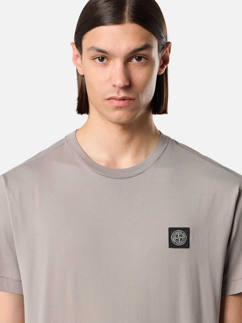 Stone Island Compass Patch T-Shirt in Grey