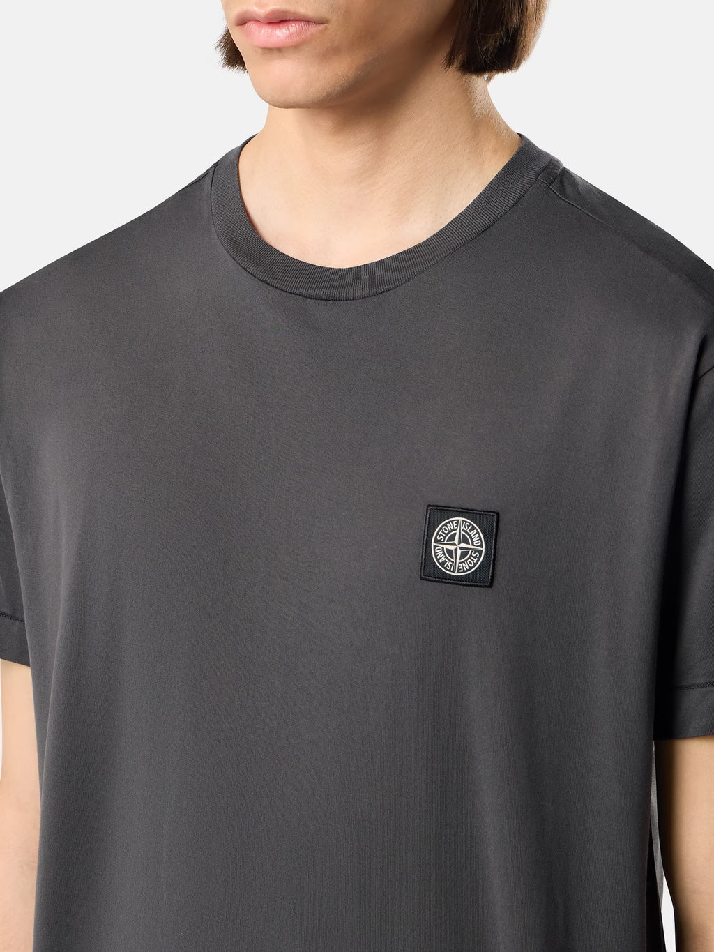 Stone Island Compass Patch T-Shirt in Lead Grey