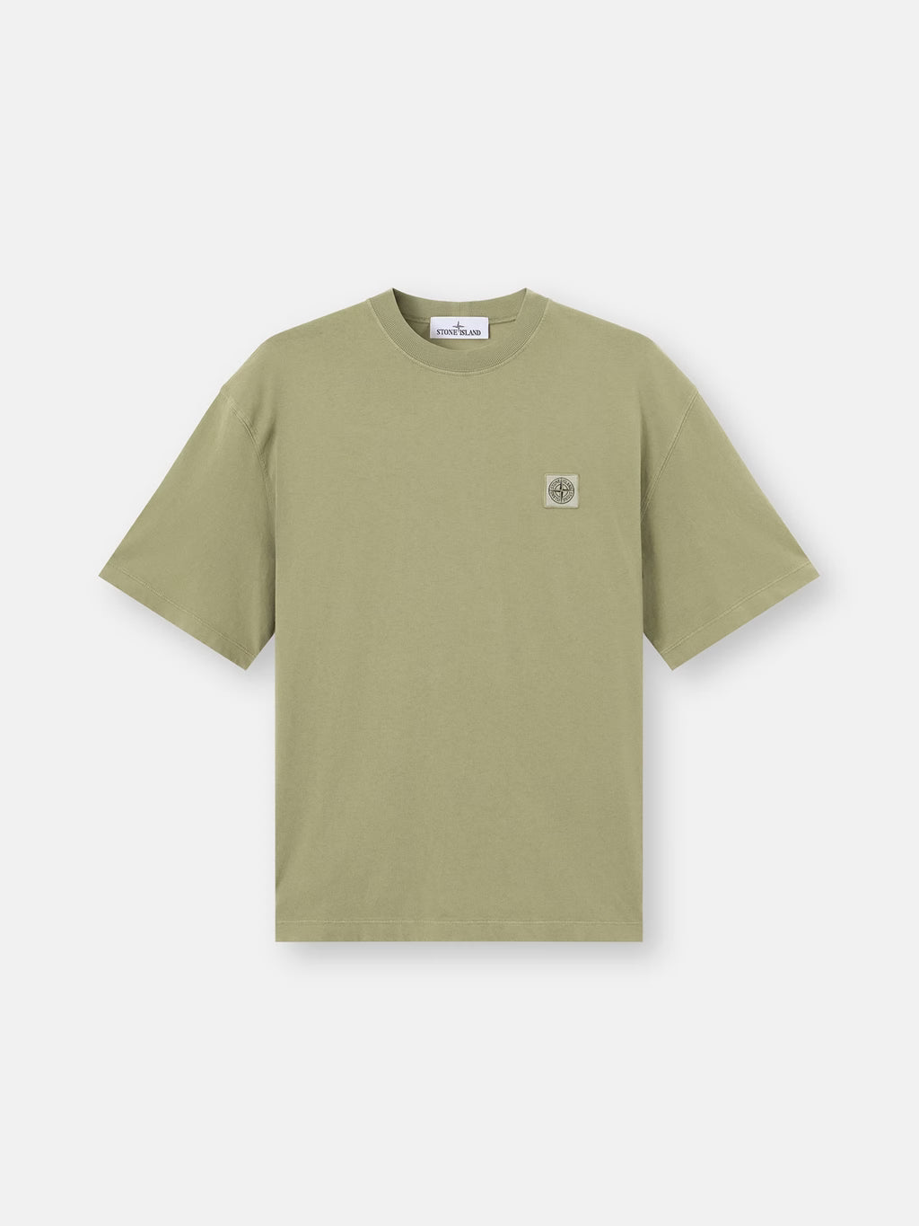 Stone Island Combed Organic Cotton T-Shirt in Laurel Green