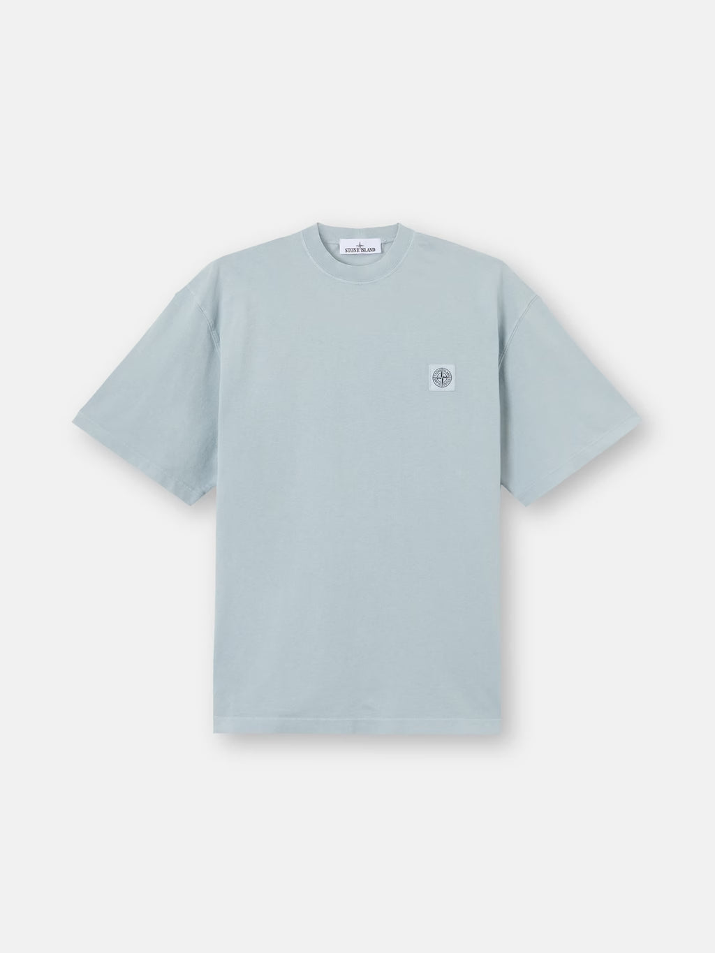 Stone Island Combed Organic Cotton T-Shirt in Ash Grey