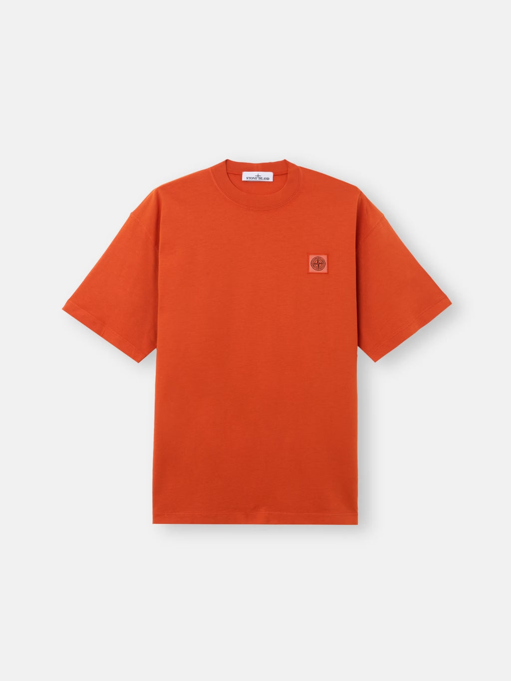 Stone Island Combed Organic Cotton T-Shirt in Burnt Orange