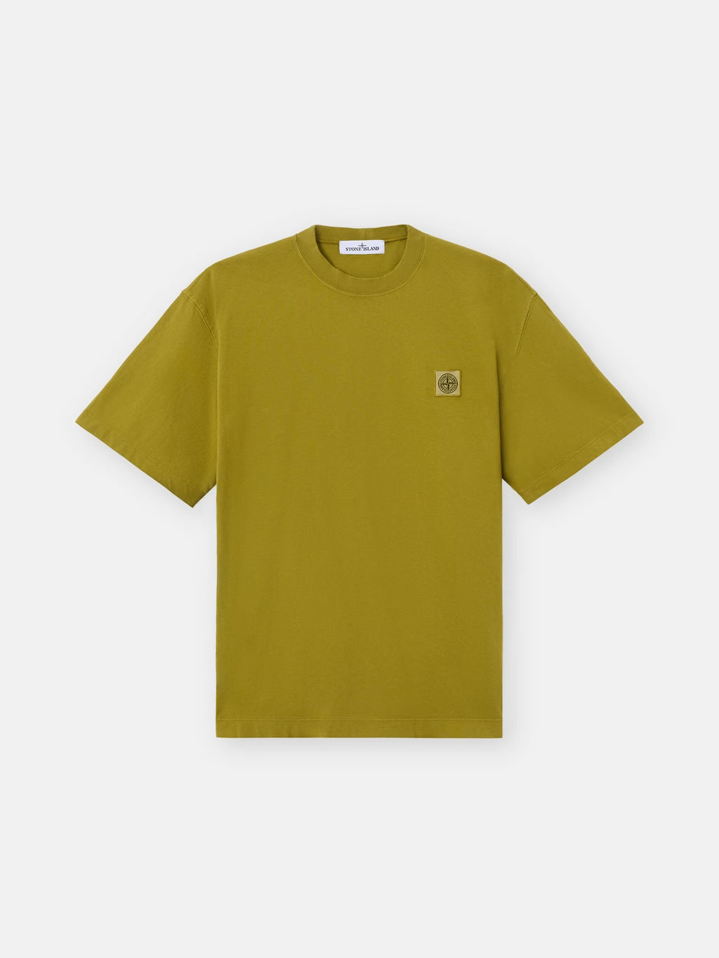 Stone Island Combed Organic Cotton T-Shirt in Cactus - Green