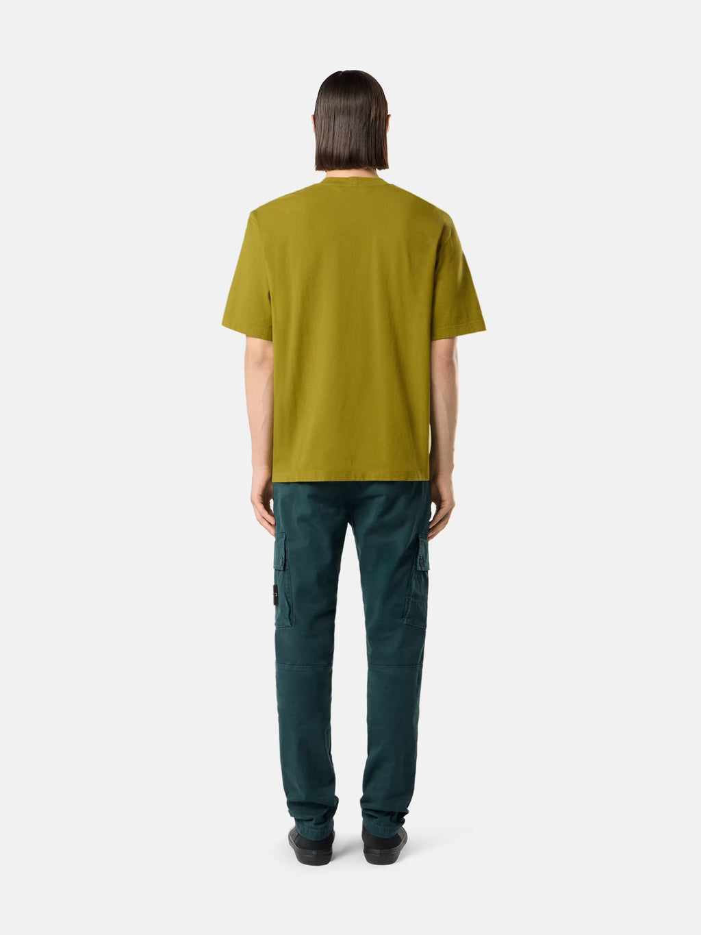 Stone Island Combed Organic Cotton T-Shirt in Cactus - Green