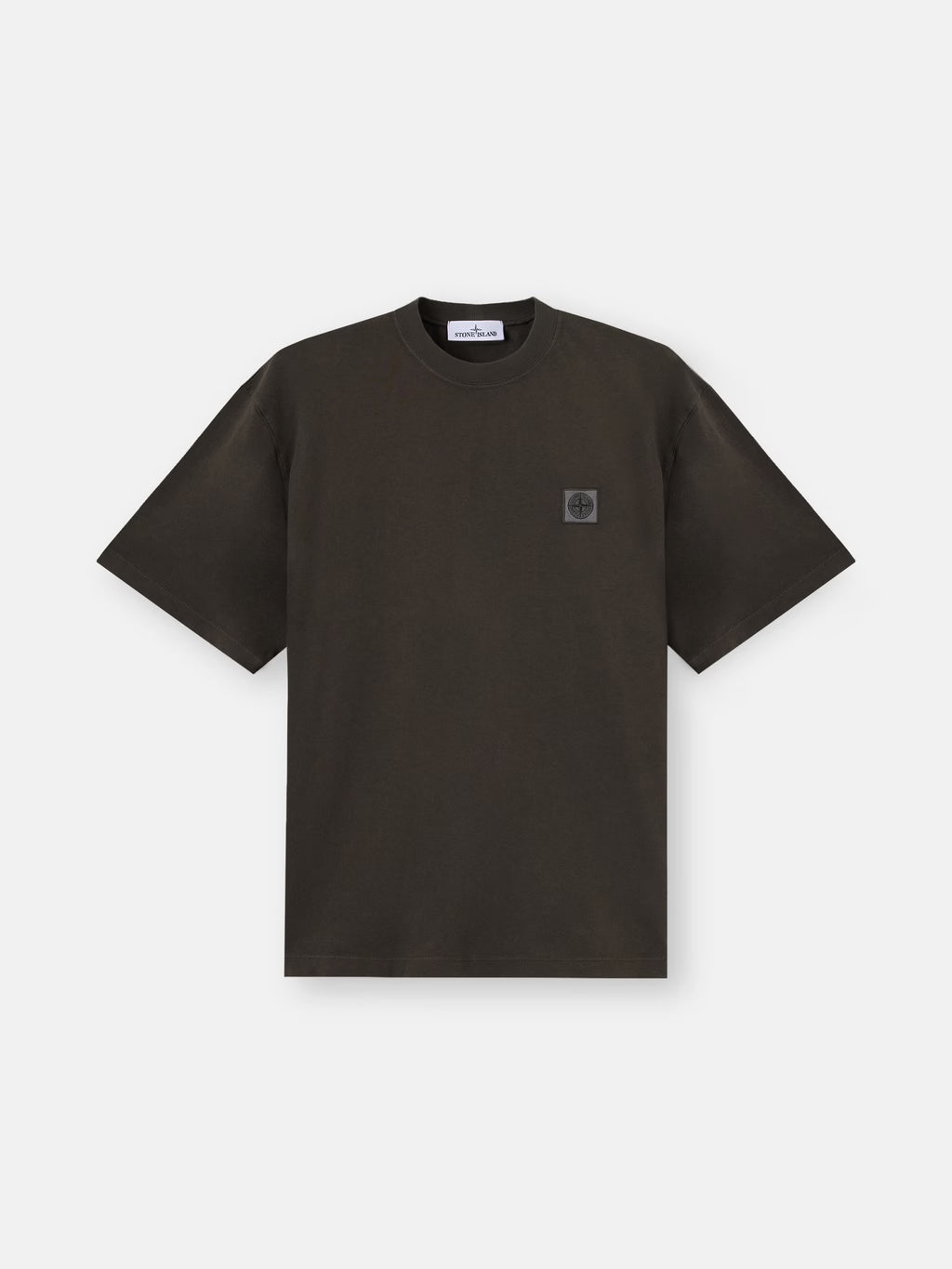 Stone Island Combed Organic Cotton T-Shirt in Coal Grey