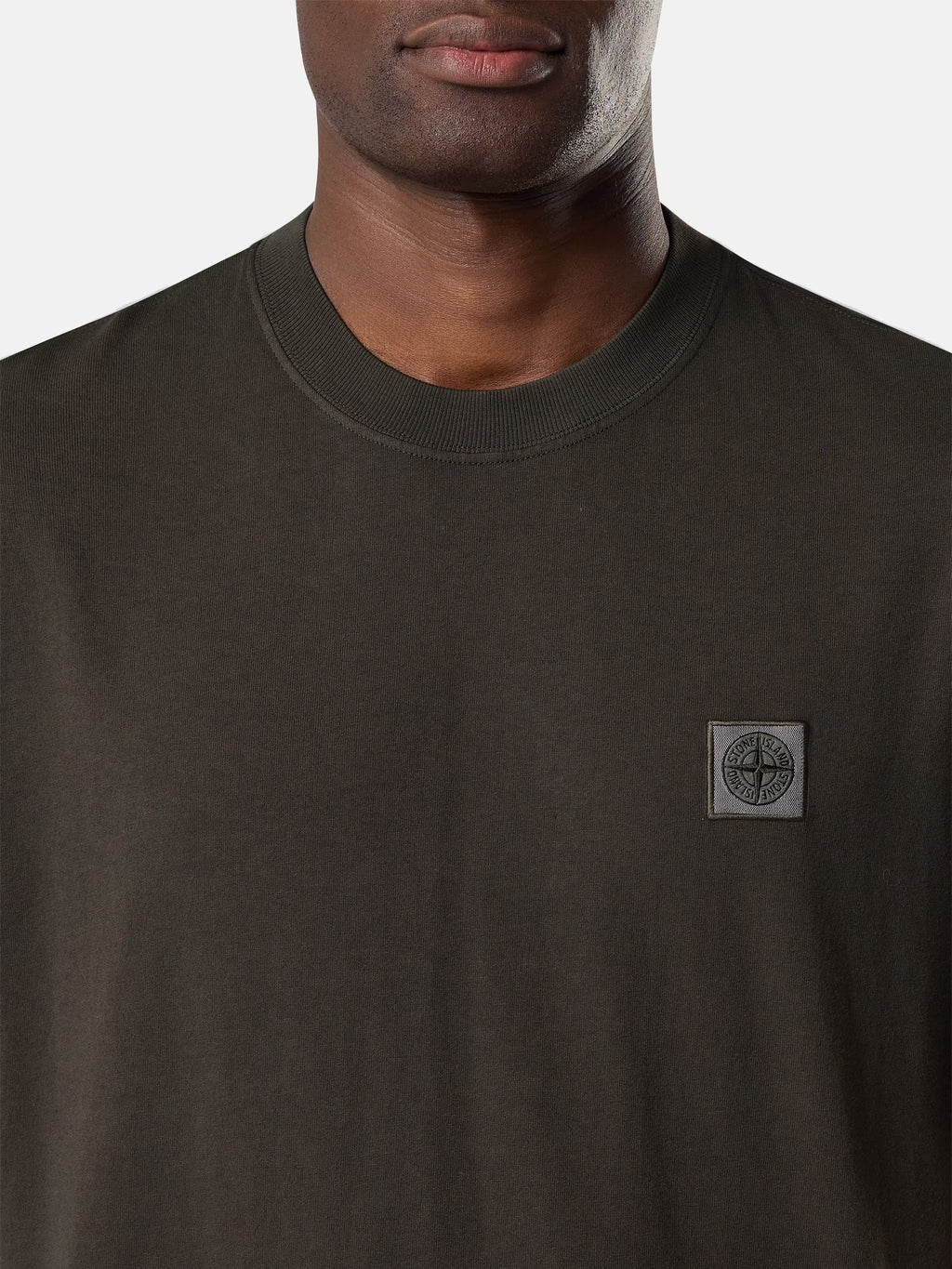 Stone Island Combed Organic Cotton T-Shirt in Coal Grey