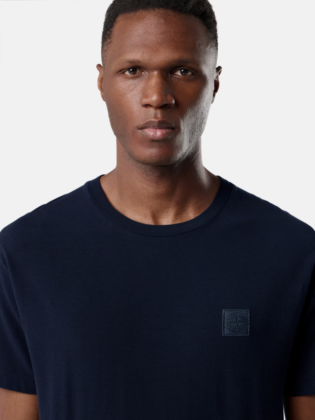 Stone Island Ghost Tonal Compass Patch T-Shirt in Navy