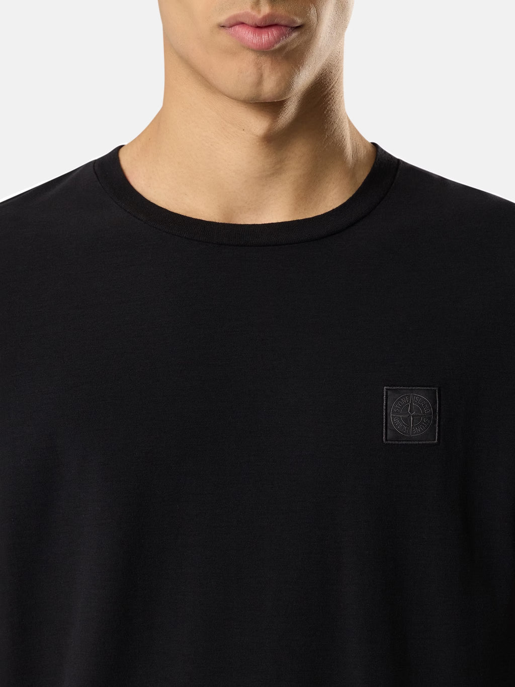 Stone Island Ghost Tonal Compass Patch T-Shirt in Black