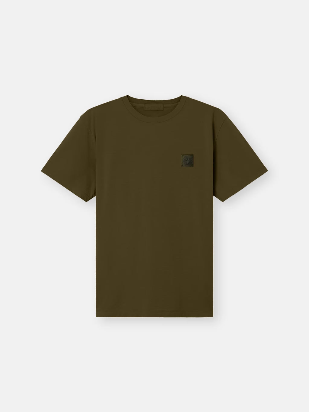 Stone Island Ghost Tonal Compass Patch T-Shirt in Military Green