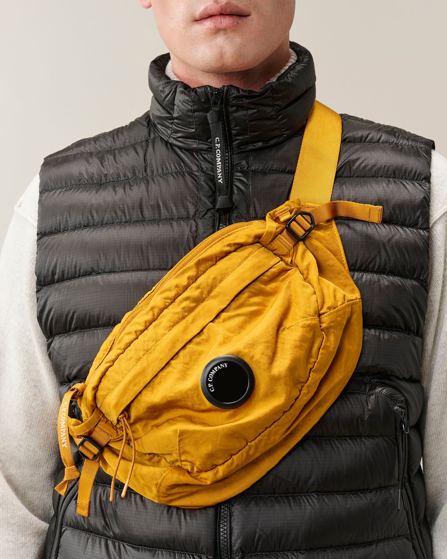 C.P. Company Nylon B Lens Waist Bag in Buck Thorn Brown