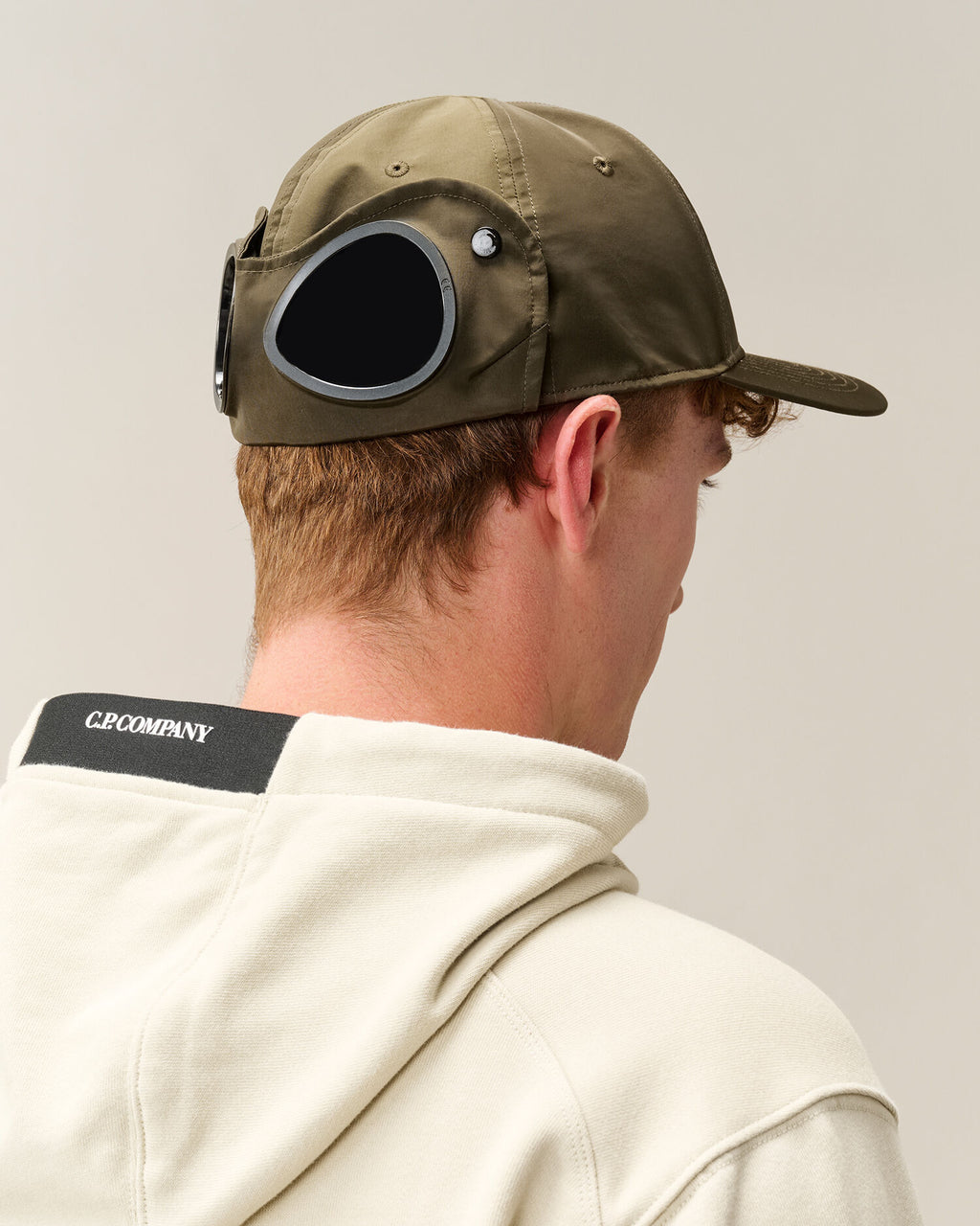 C.P. Company Chrome-R Goggle Cap in Ivy Green