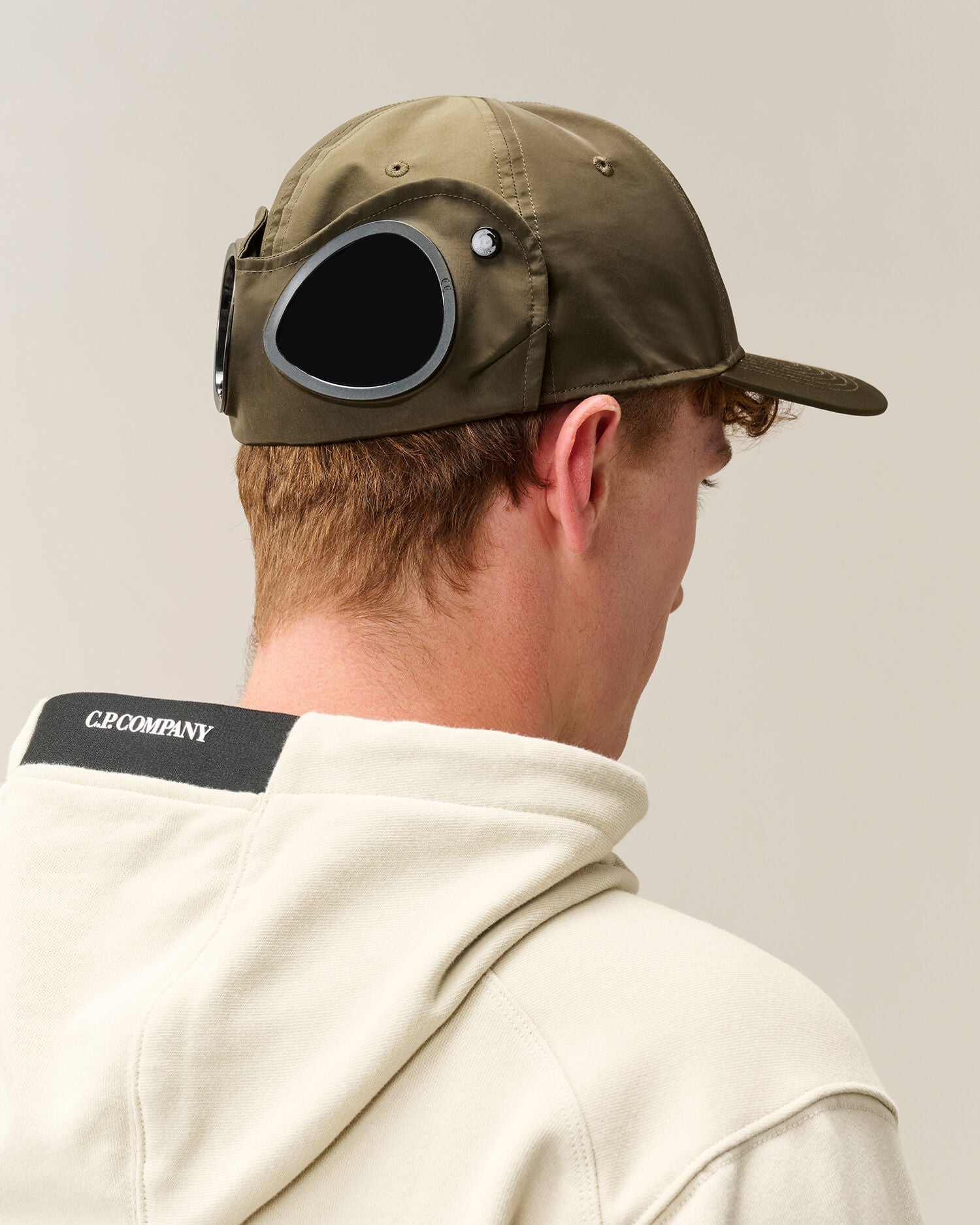 C.P. Company Chrome-R Goggle Cap in Ivy Green