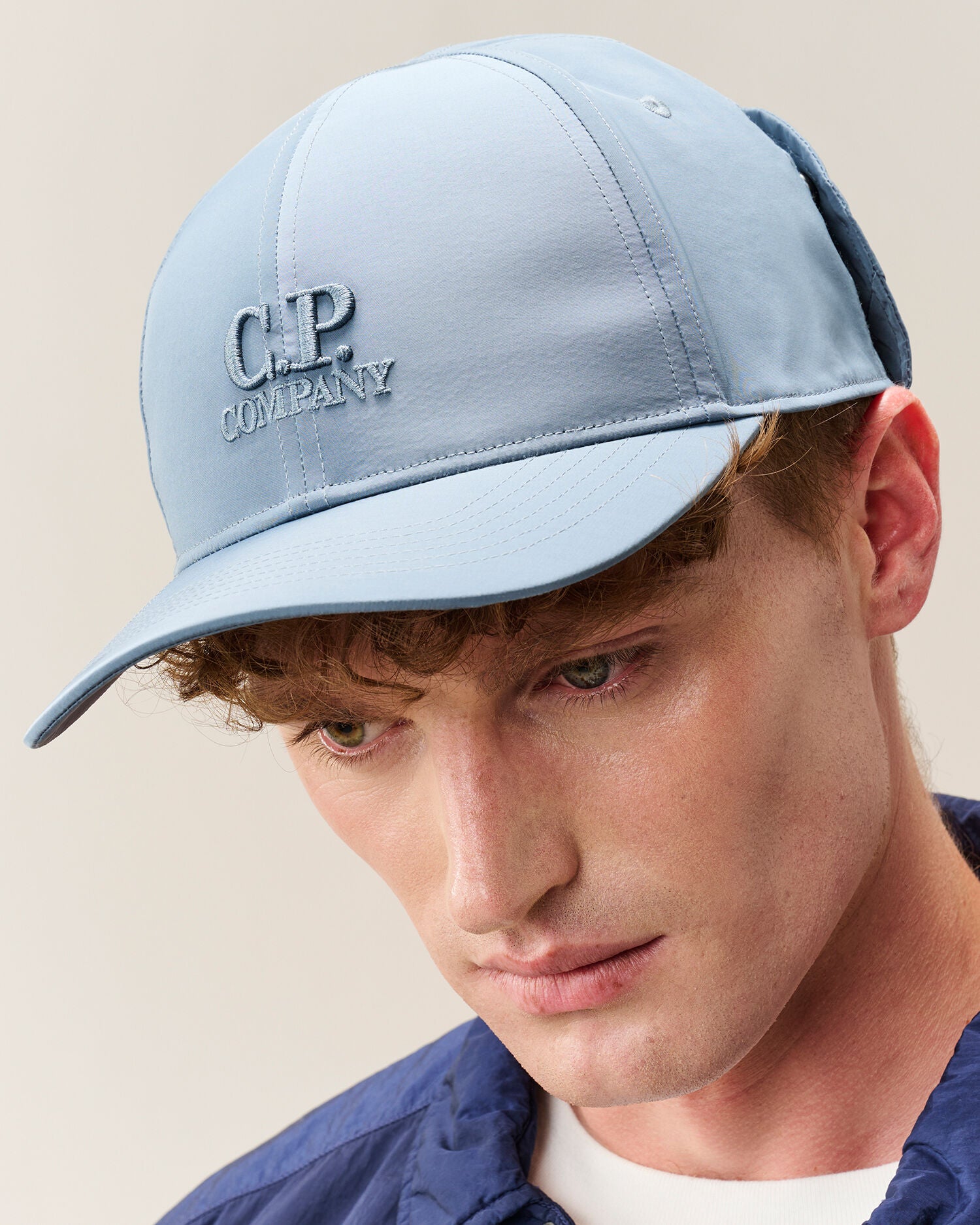 C.P. Company Chrome-R Goggle Cap in Orion Blue