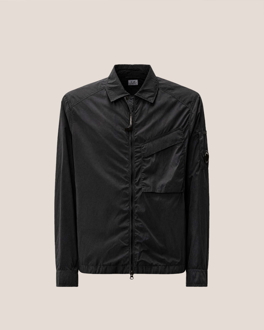 C.P. Company Chrome-R Chest Pocket Lens Overshirt in Black