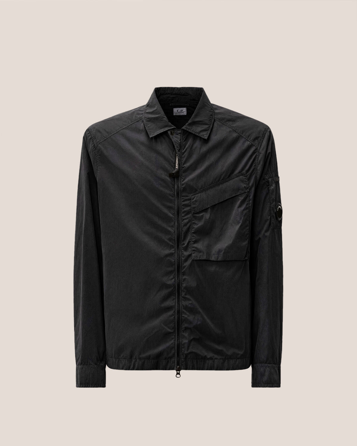 C.P. Company Chrome-R Chest Pocket Lens Overshirt in Black
