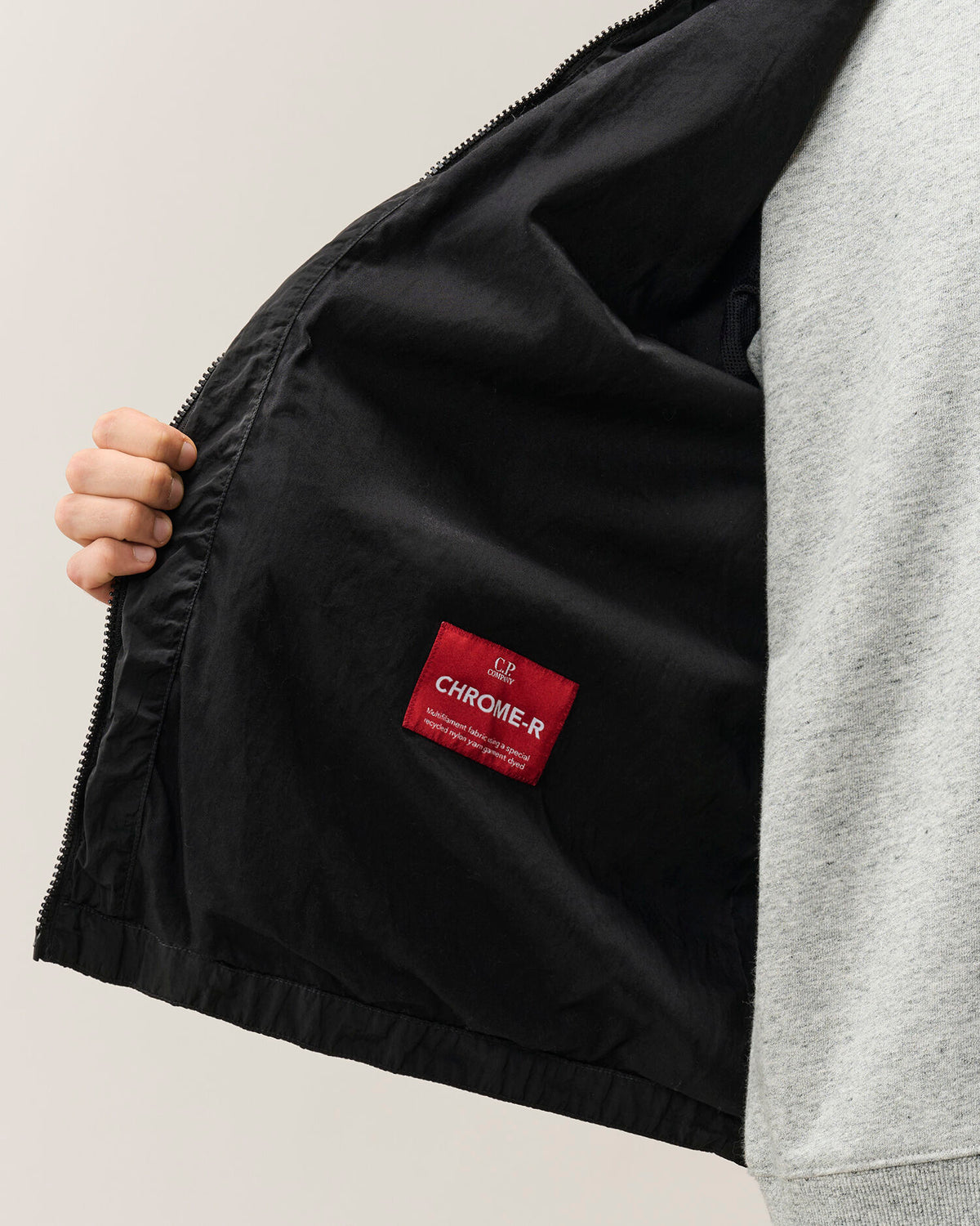 C.P. Company Chrome-R Chest Pocket Lens Overshirt in Black