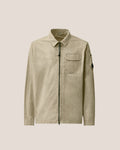 C.P. Company Organic Gabardine Lens Overshirt in Fallen Rock - Beige