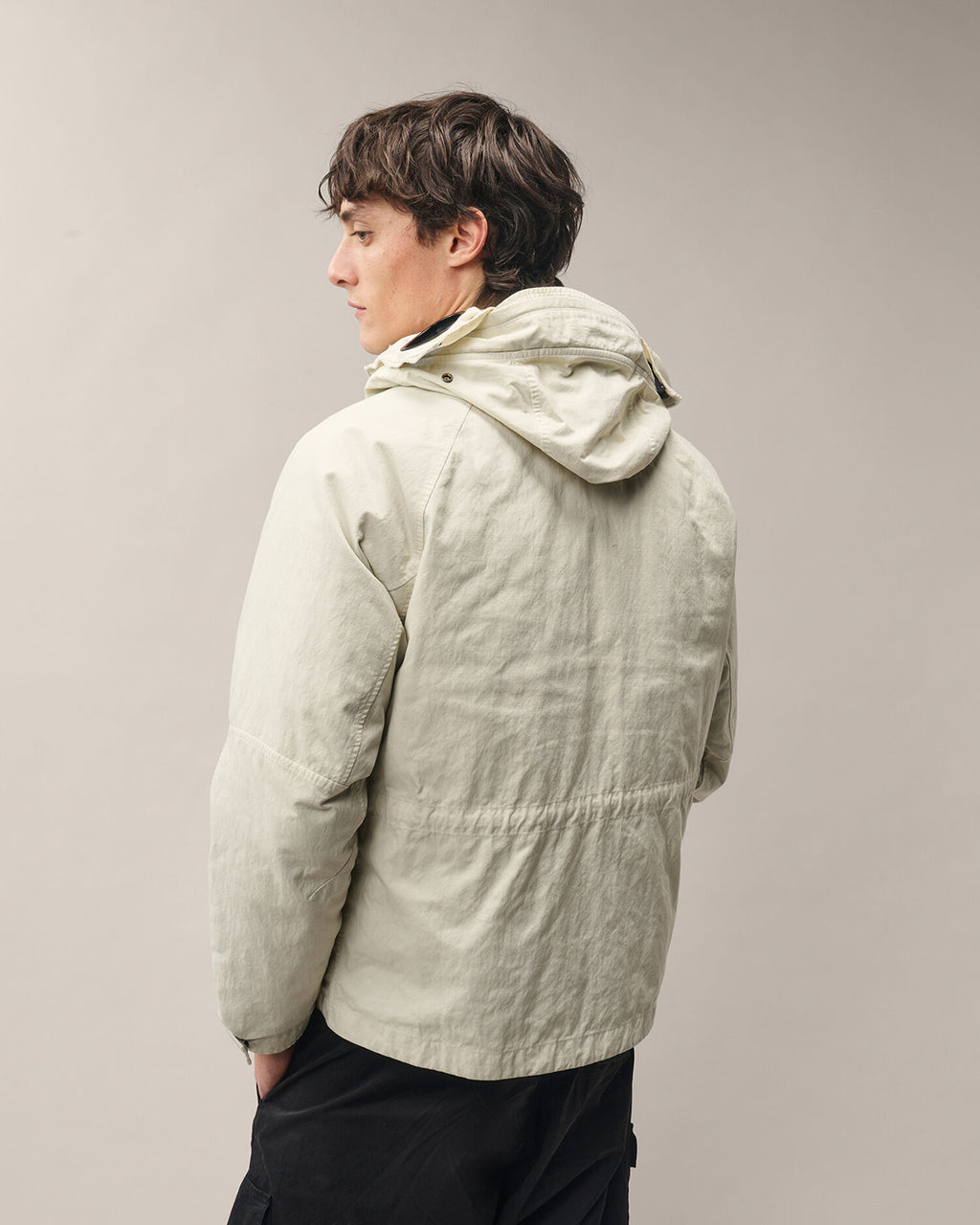 C.P. Company Twill Mixed Explorer Jacket in Silver Birch