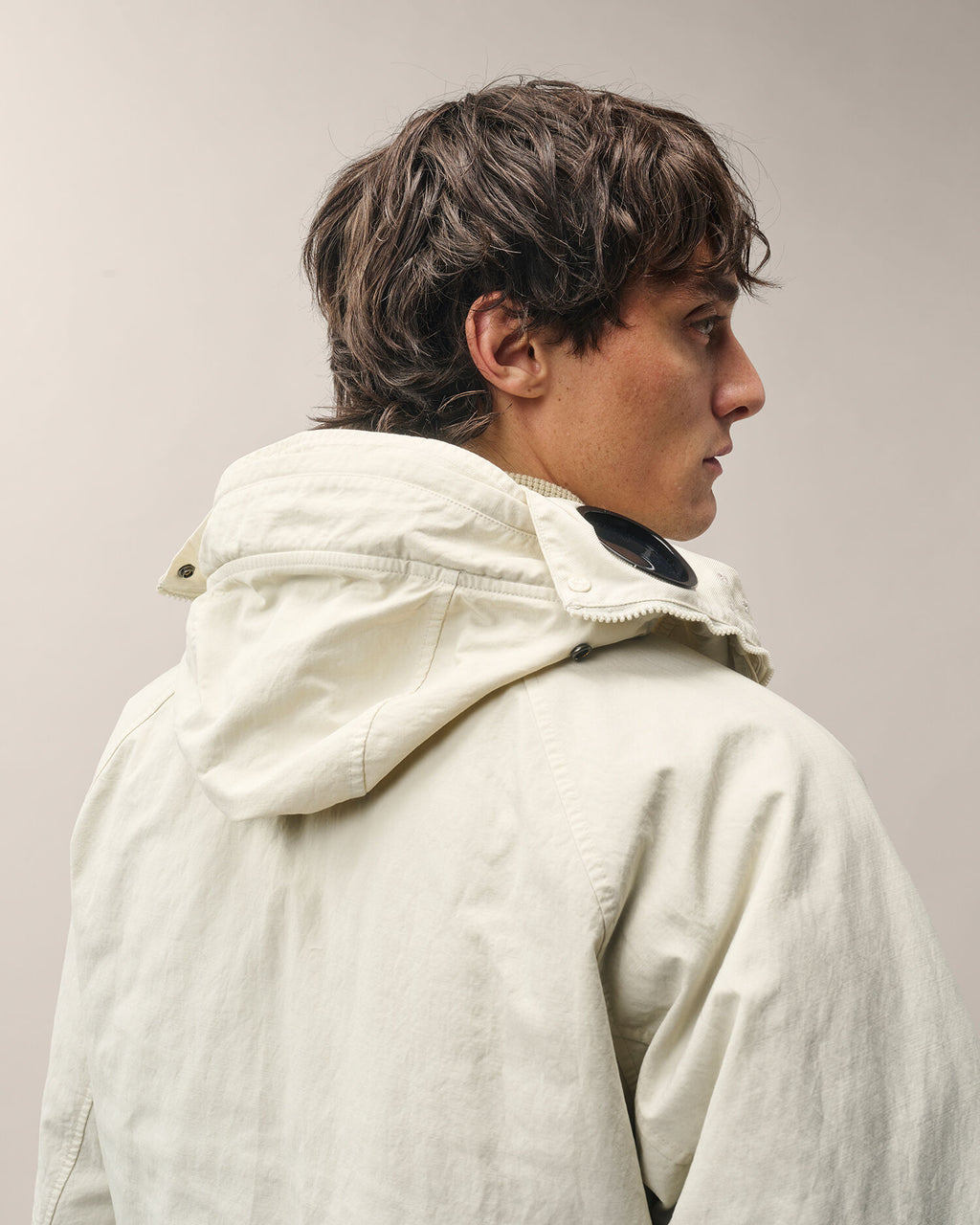 C.P. Company Twill Mixed Explorer Jacket in Silver Birch