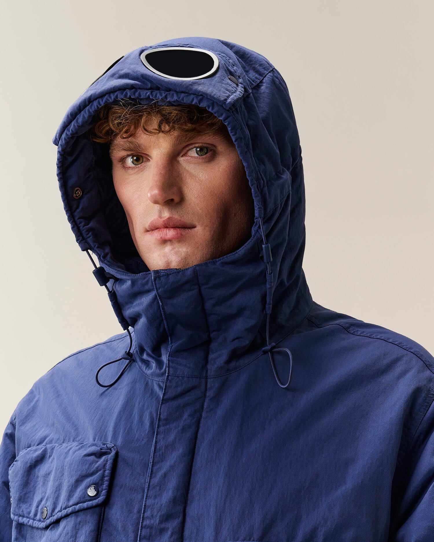 C.P. Company T-Flatt Padded Goggle Jacket in Peacoat - Blue
