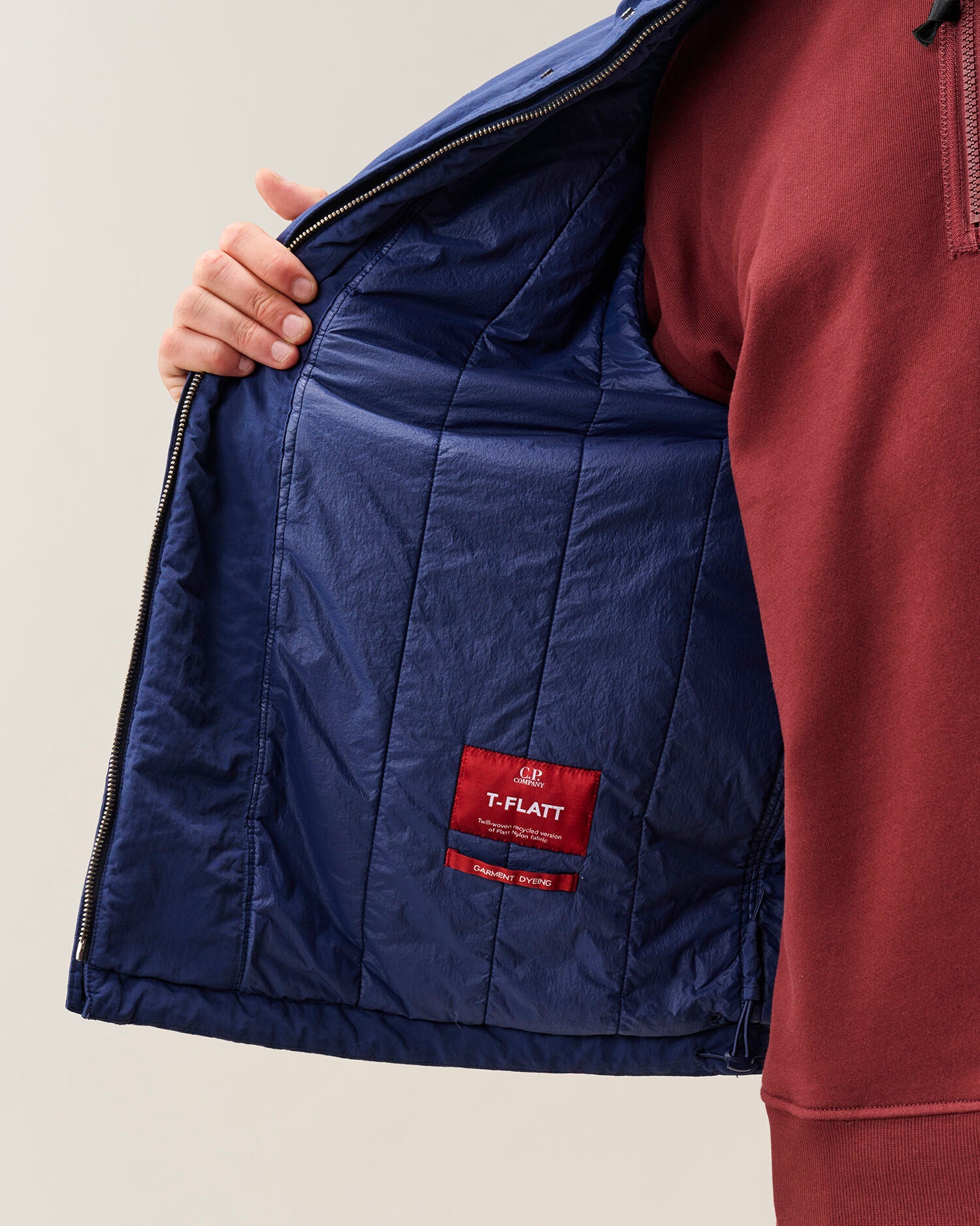 C.P. Company T-Flatt Padded Goggle Jacket in Peacoat - Blue