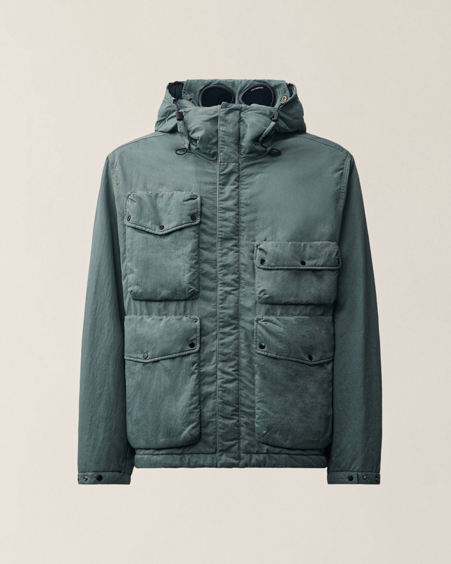 C.P. Company T-Flatt Padded Goggle Jacket in Castor Grey