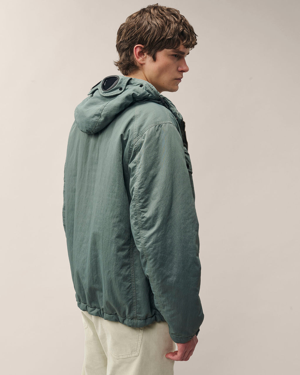 C.P. Company T-Flatt Padded Goggle Jacket in Castor Grey