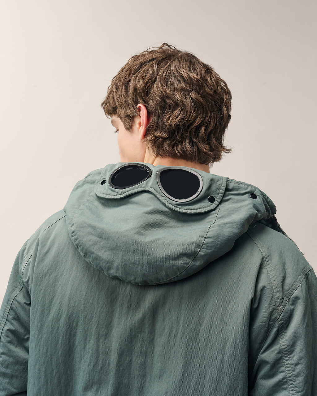 C.P. Company T-Flatt Padded Goggle Jacket in Castor Grey