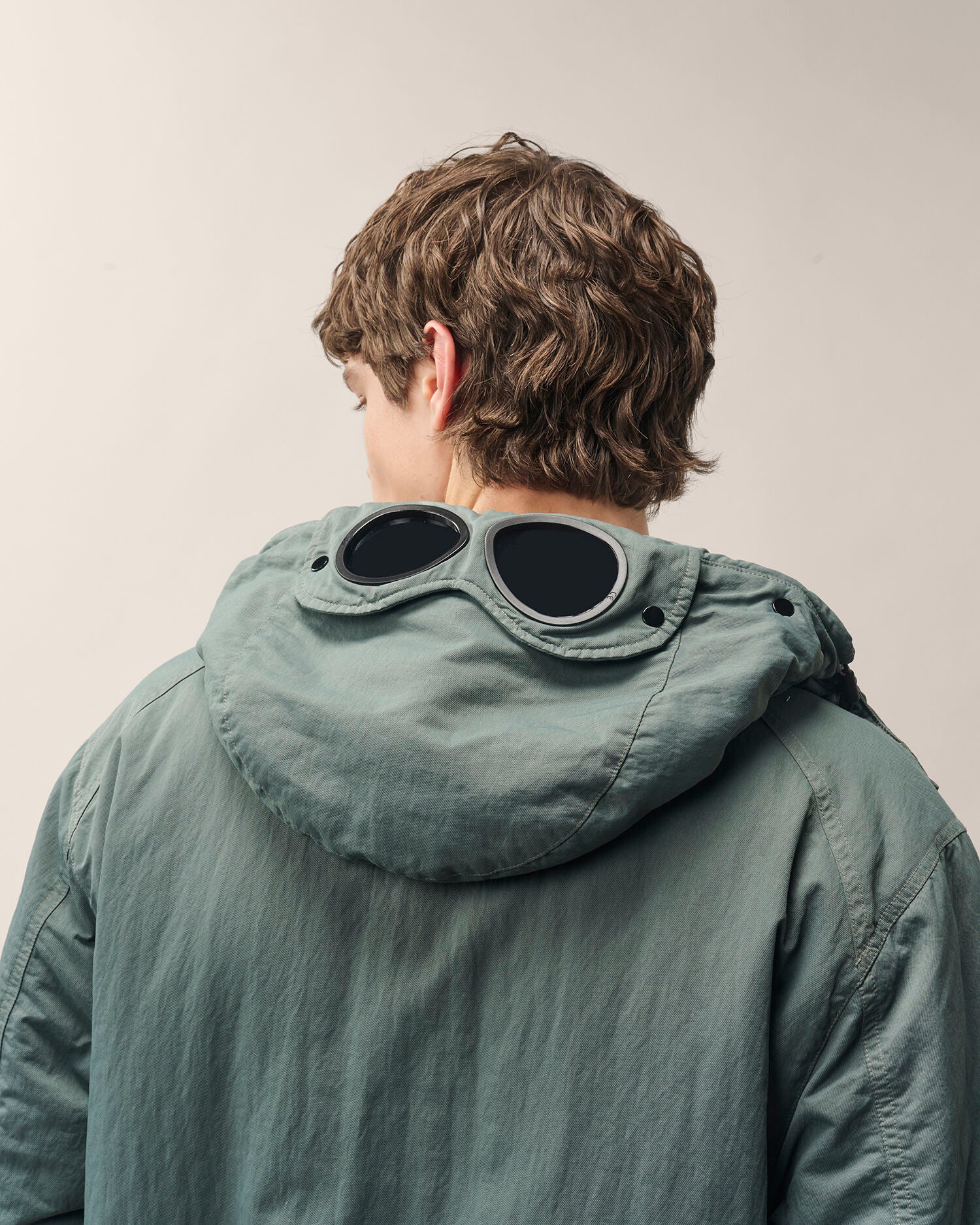 C.P. Company T-Flatt Padded Goggle Jacket in Castor Grey
