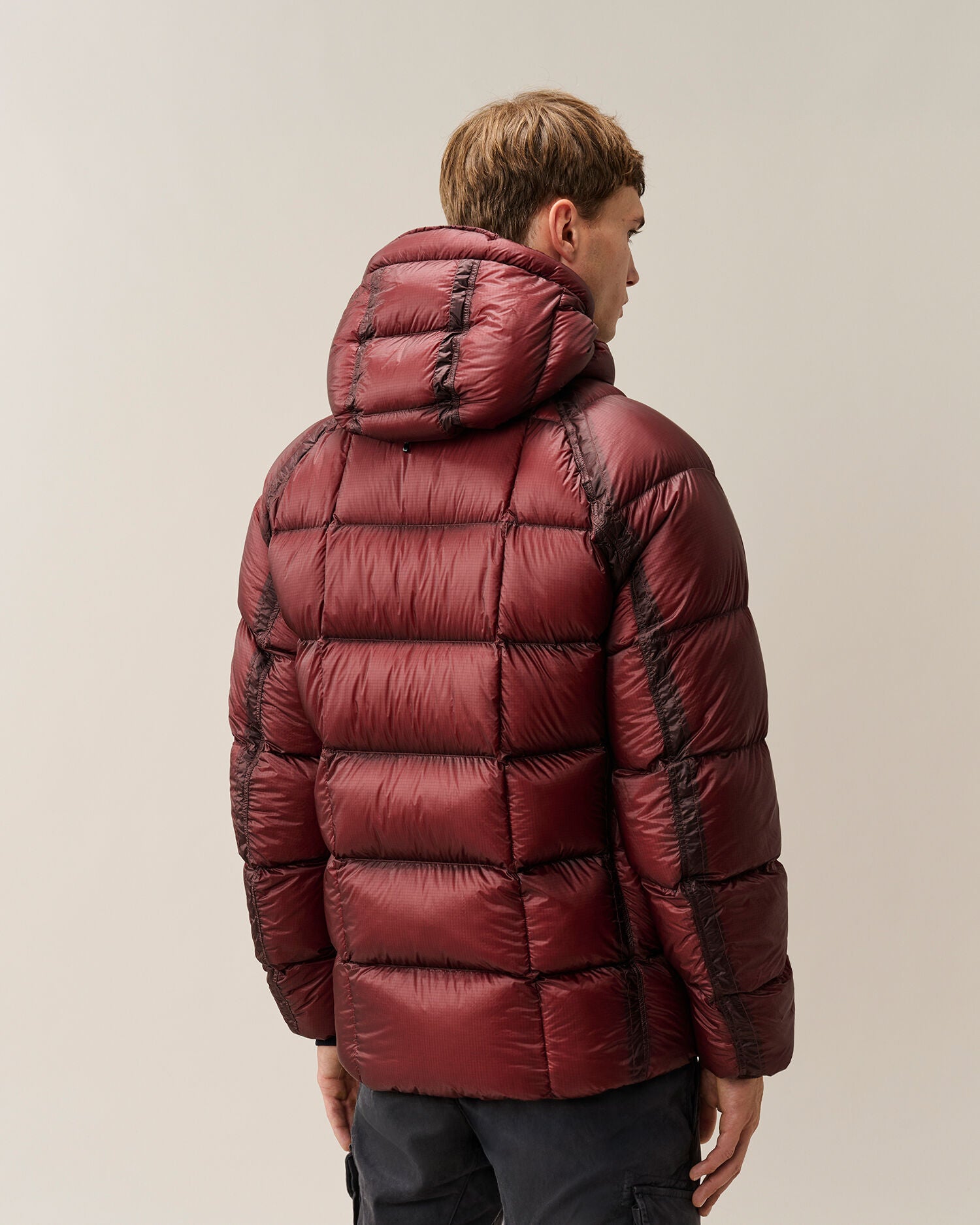 C.P. Company D.D. Shell Lens Puffer Jacket in Andorra - Red