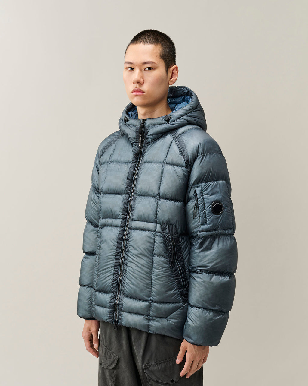 C.P. Company D.D. Shell Lens Puffer Jacket in Orion Blue