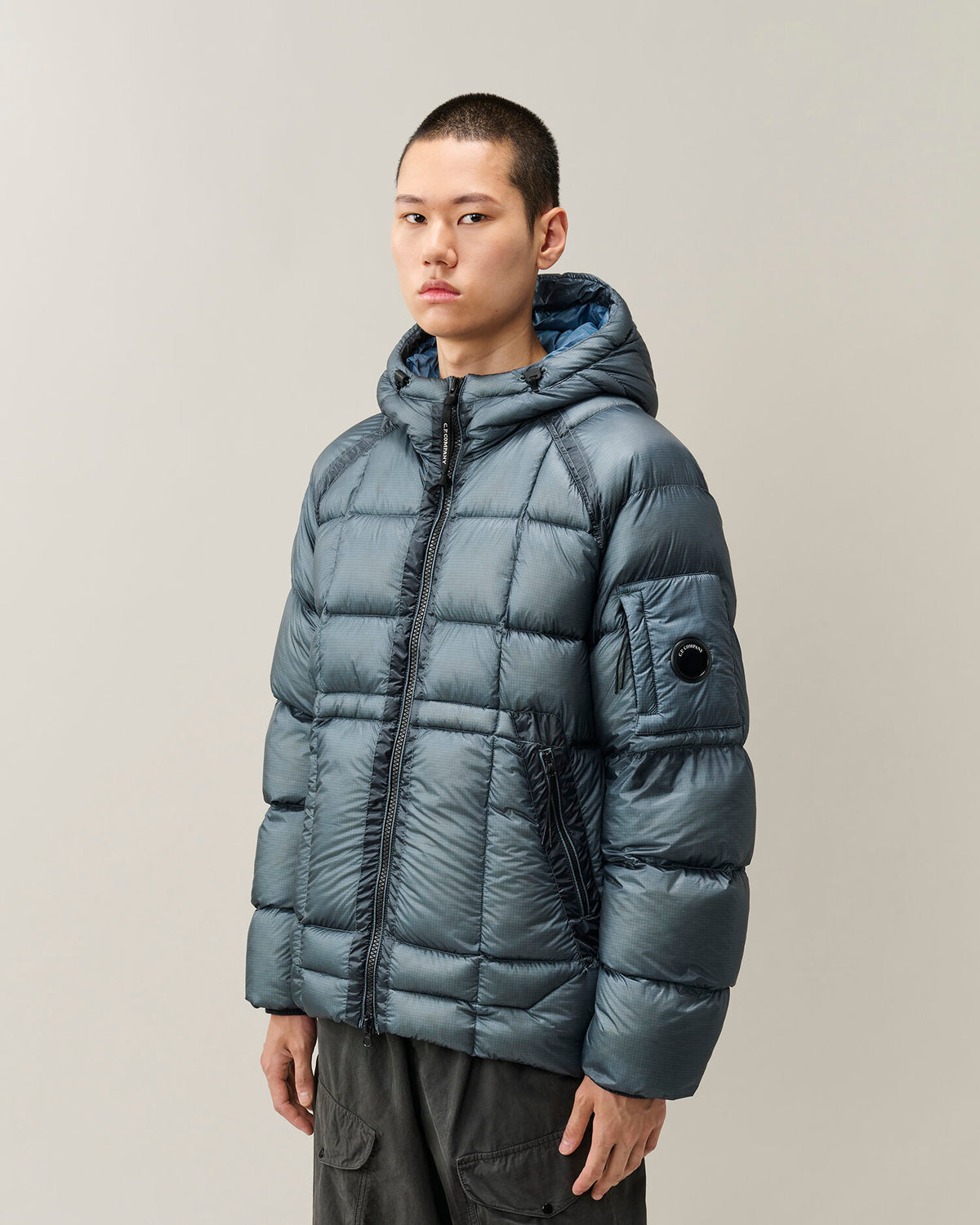 C.P. Company D.D. Shell Lens Puffer Jacket in Orion Blue