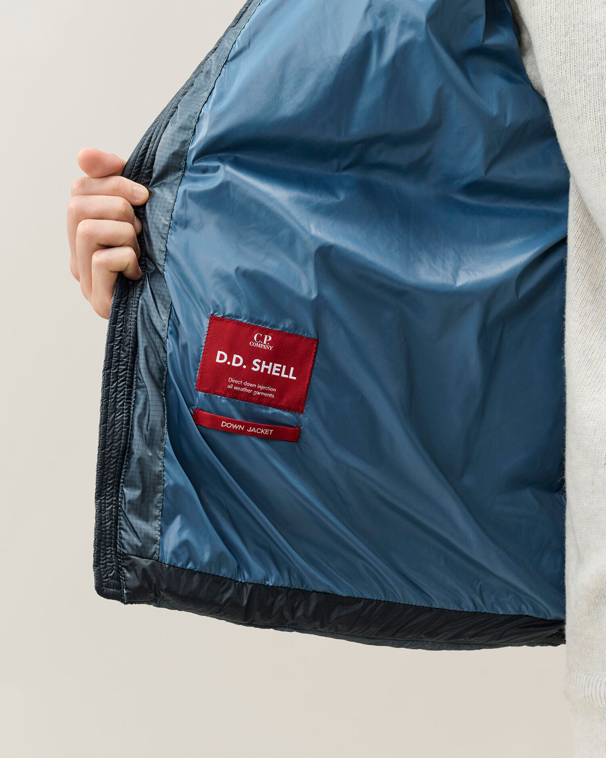C.P. Company D.D. Shell Lens Puffer Jacket in Orion Blue