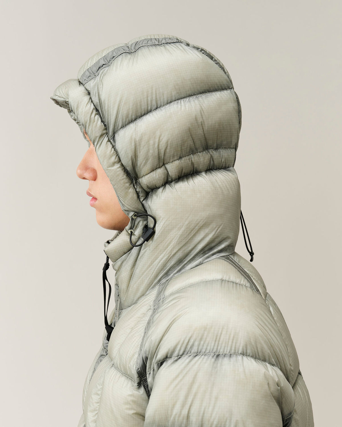 C.P. Company D.D. Shell Lens Puffer Jacket in Flint Grey