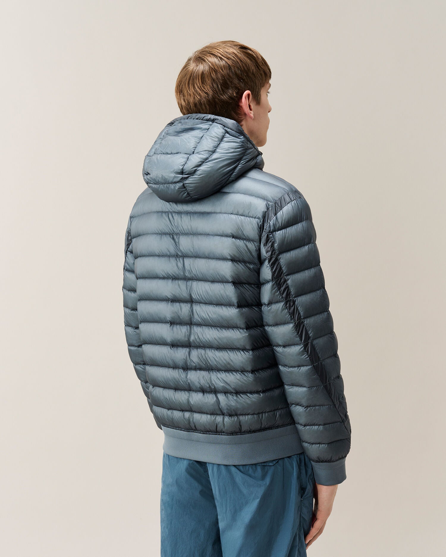 C.P. Company D.D. Shell Hooded Lens Down Jacket in Orion Blue