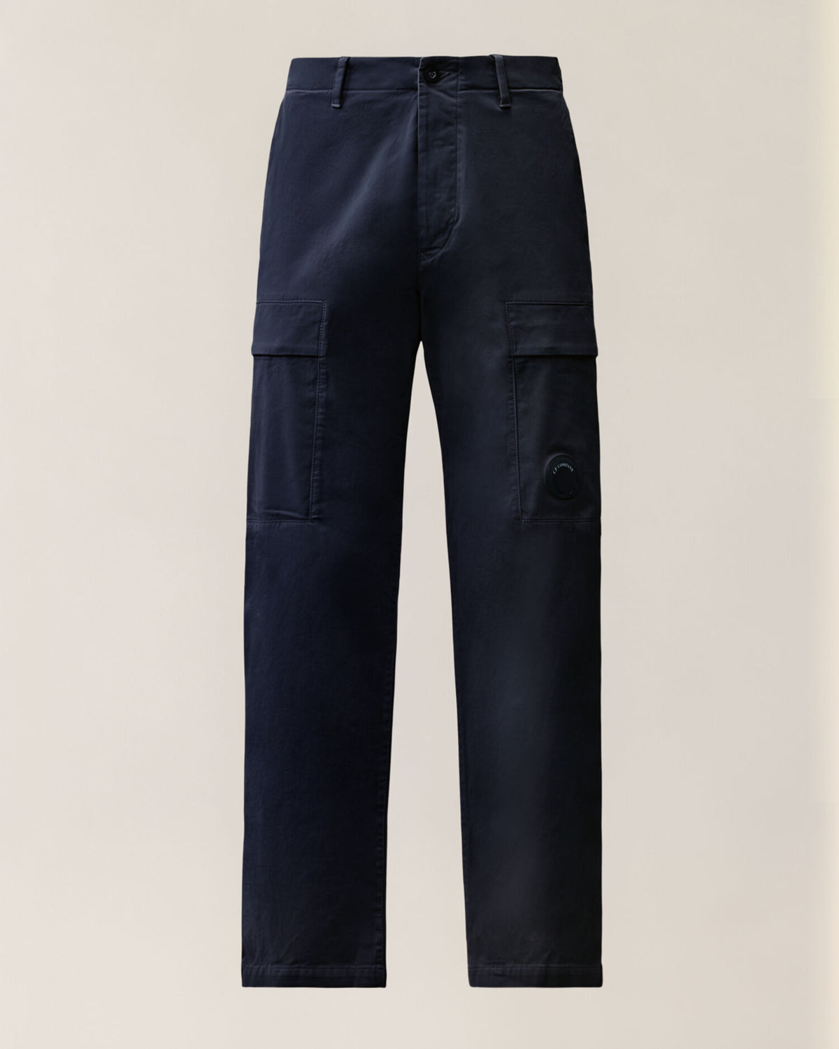C.P. Company Stretch Sateen Lens Cargo Pants in Navy