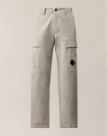 C.P. Company Stretch Sateen Lens Cargo Pants in Flint Grey