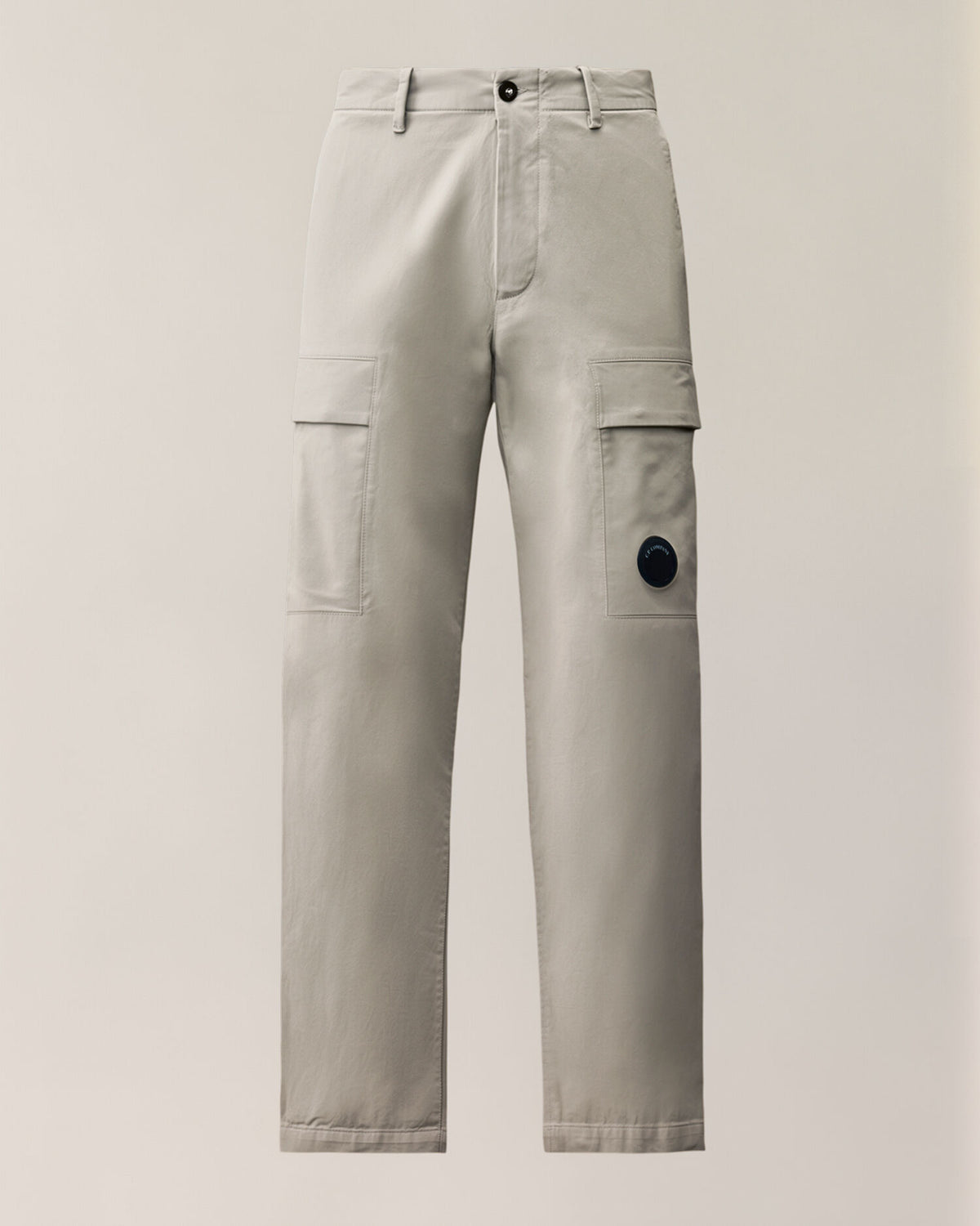 C.P. Company Stretch Sateen Lens Cargo Pants in Flint Grey
