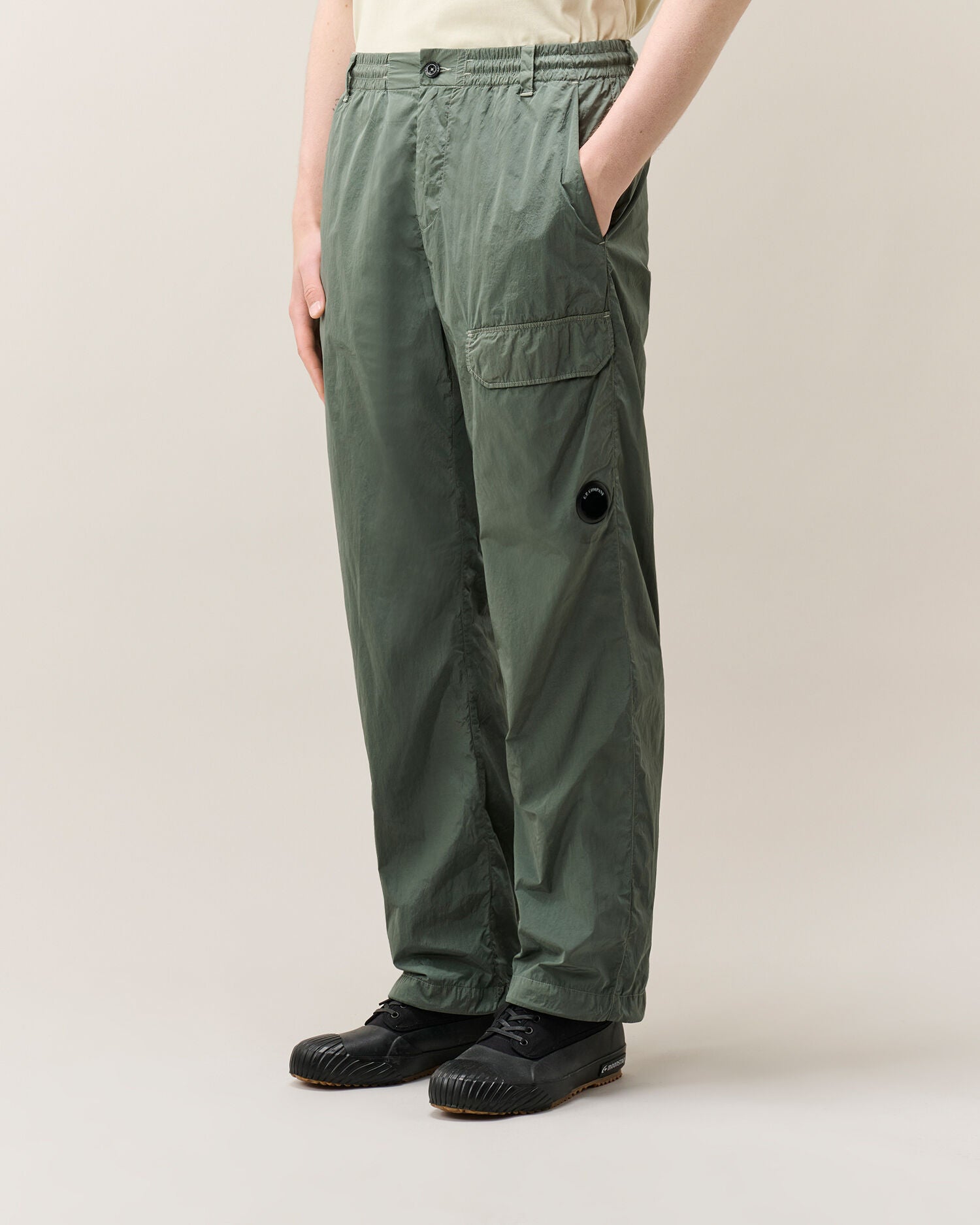 C.P. Company Chrome-R Regular Lens Cargo Pants in Castor Grey