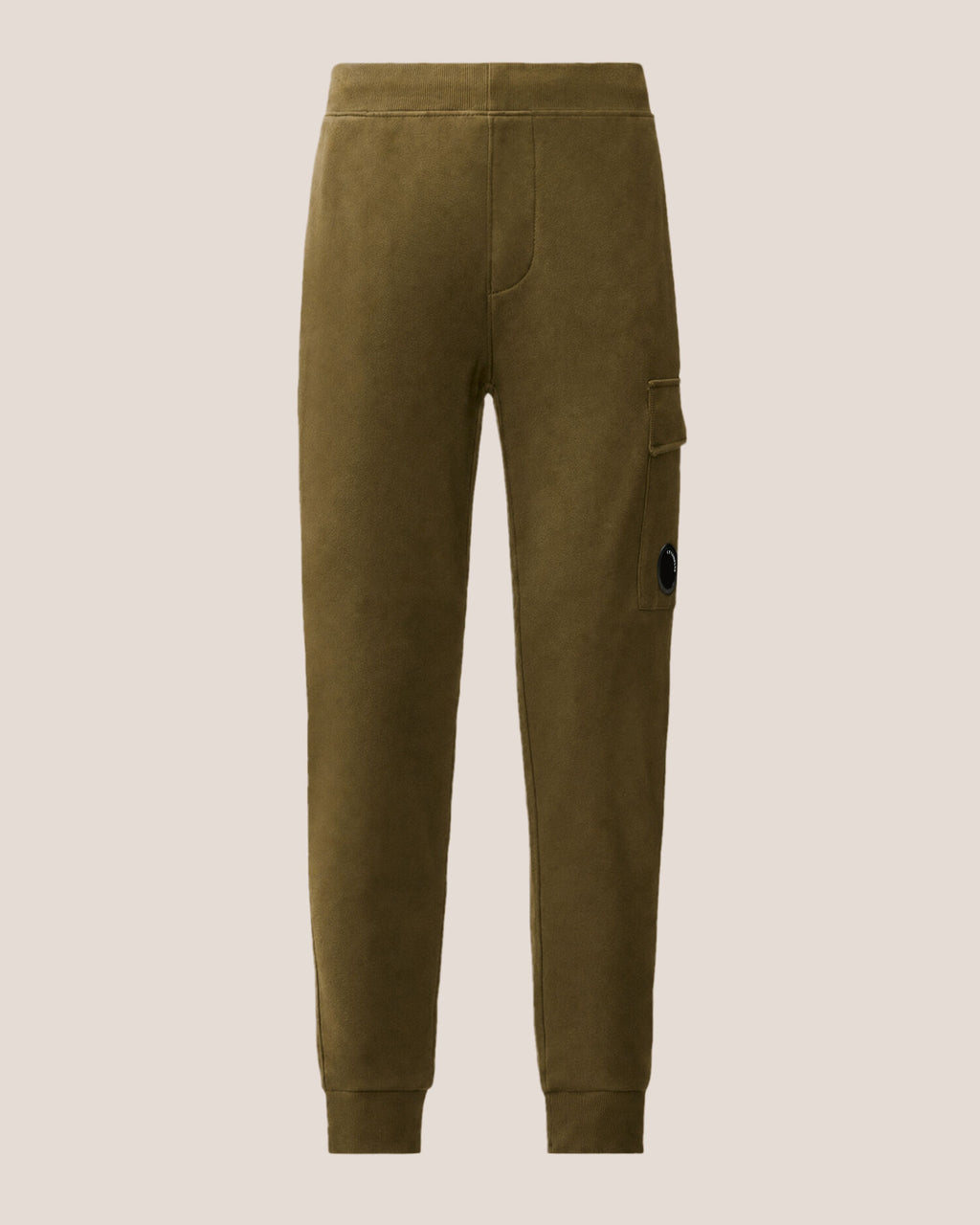 C.P. Company Diagonal Raised Fleece Lens Sweatpants in Ivy Green