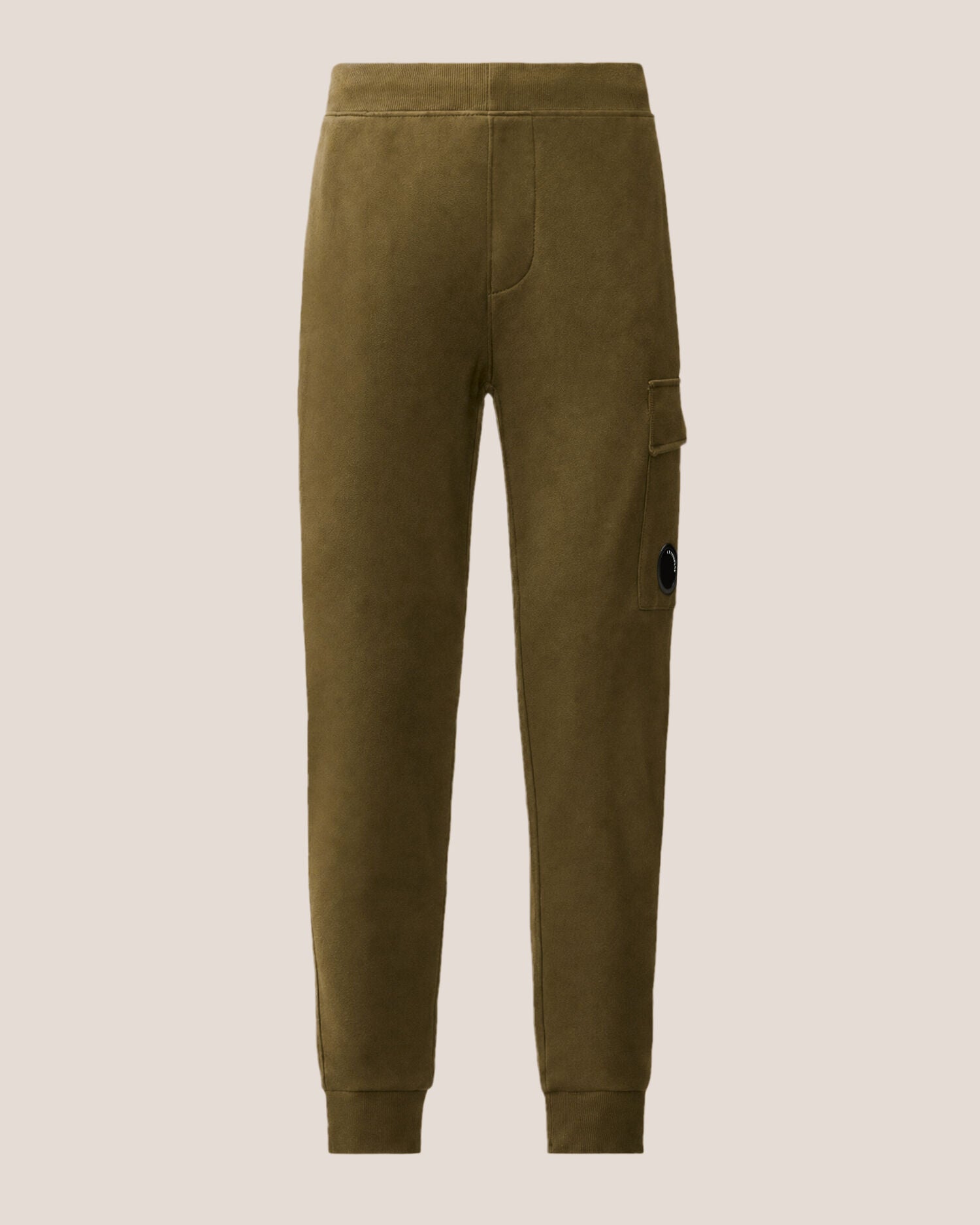 C.P. Company Diagonal Raised Fleece Lens Sweatpants in Ivy Green