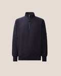 C.P. Company Diagonal Raised Fleece Half-Zip Lens Sweatshirt in Navy