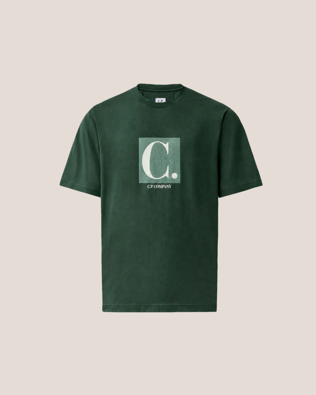 C.P. Company 30/1 Jersey Front / Rear Logo T-Shirt in Ponderosa Pine - Green
