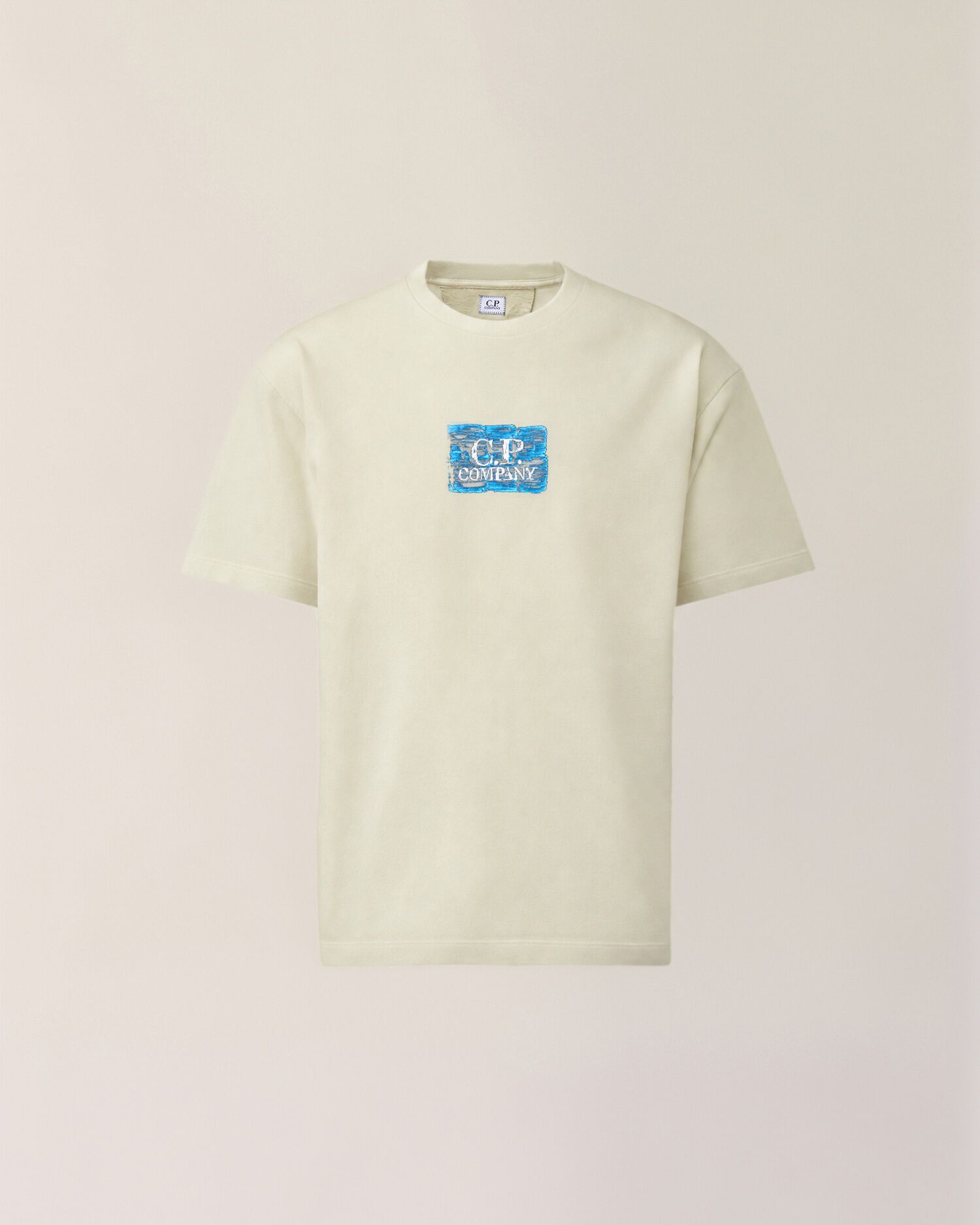 C.P. Company 30/1 Jersey Graphics T-Shirt in Silver Birch