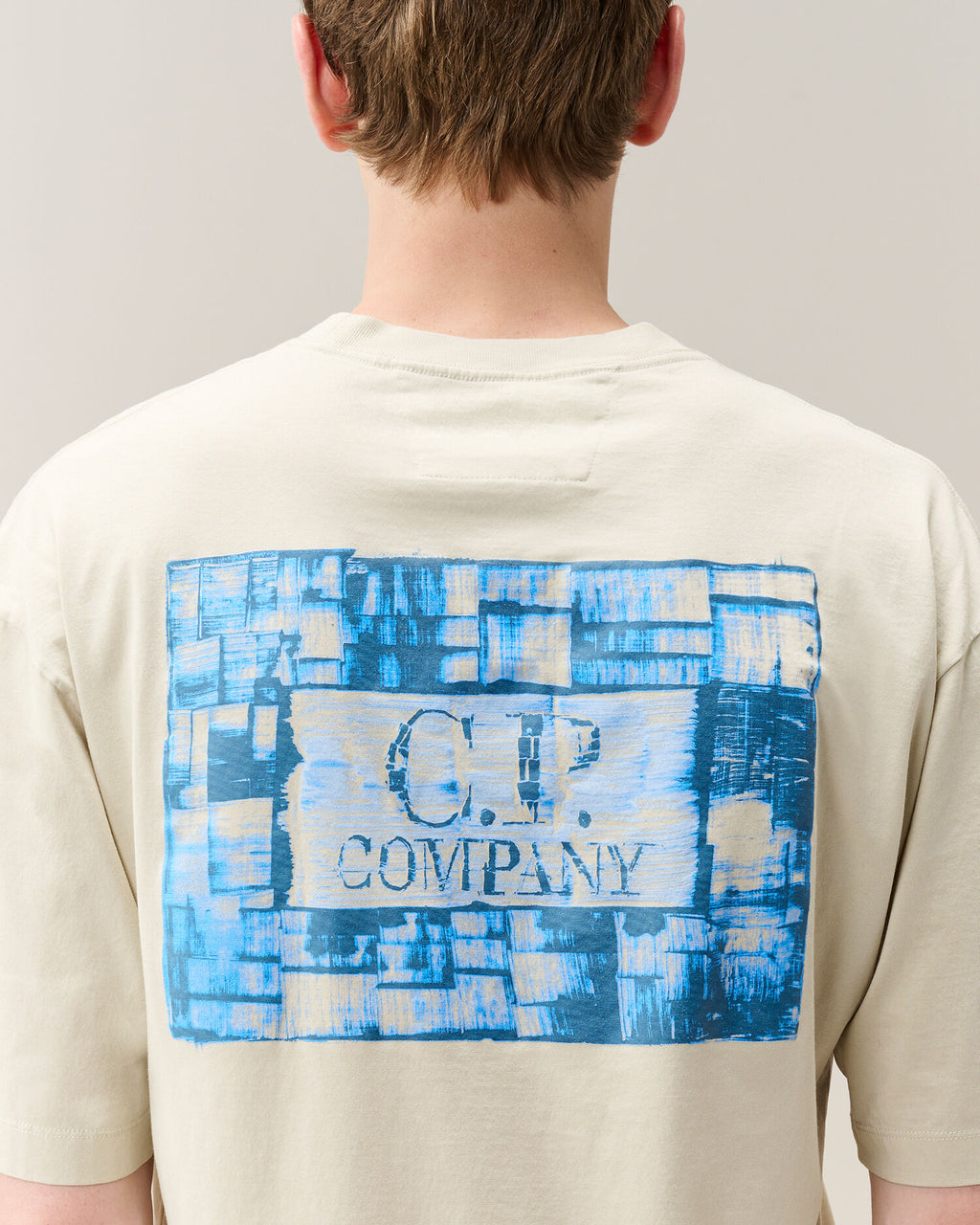 C.P. Company 30/1 Jersey Graphics T-Shirt in Silver Birch