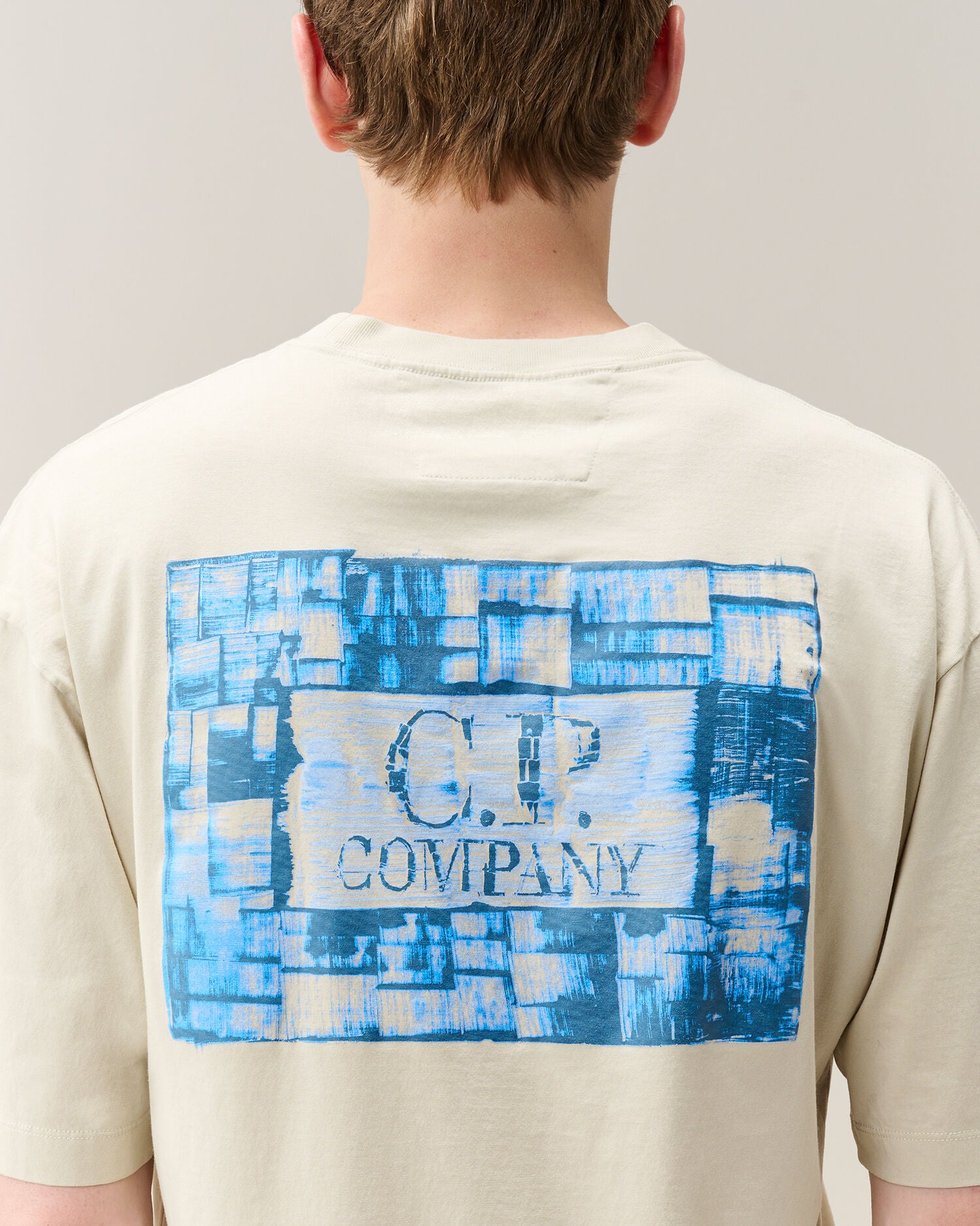 C.P. Company 30/1 Jersey Graphics T-Shirt in Silver Birch