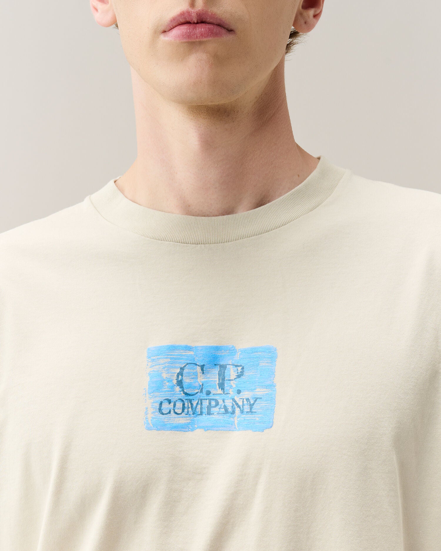 C.P. Company 30/1 Jersey Graphics T-Shirt in Silver Birch